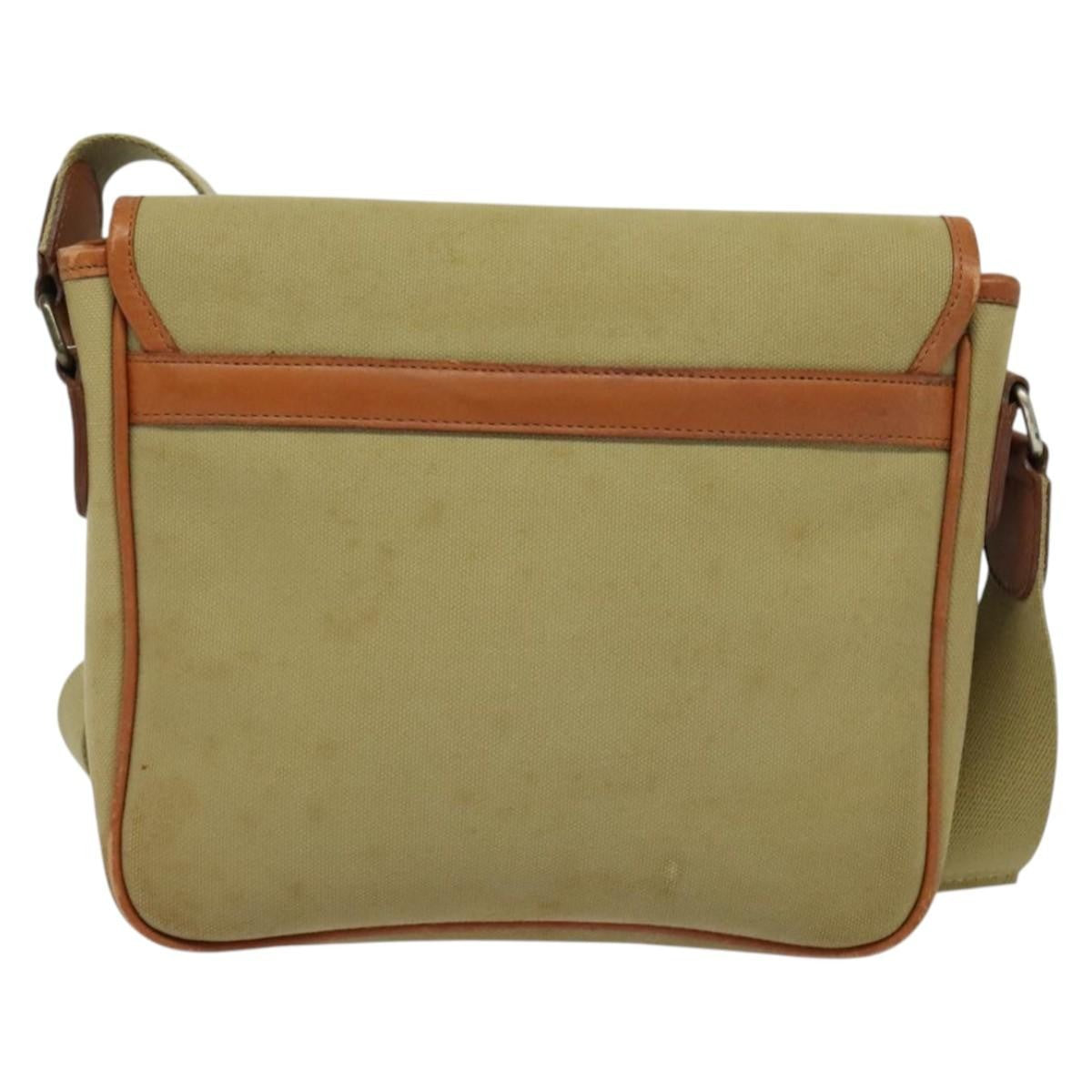 Burberry Front Pocket Messenger Canvas Beige Canvas Shoulder Bag Bag (Pre-Owned)