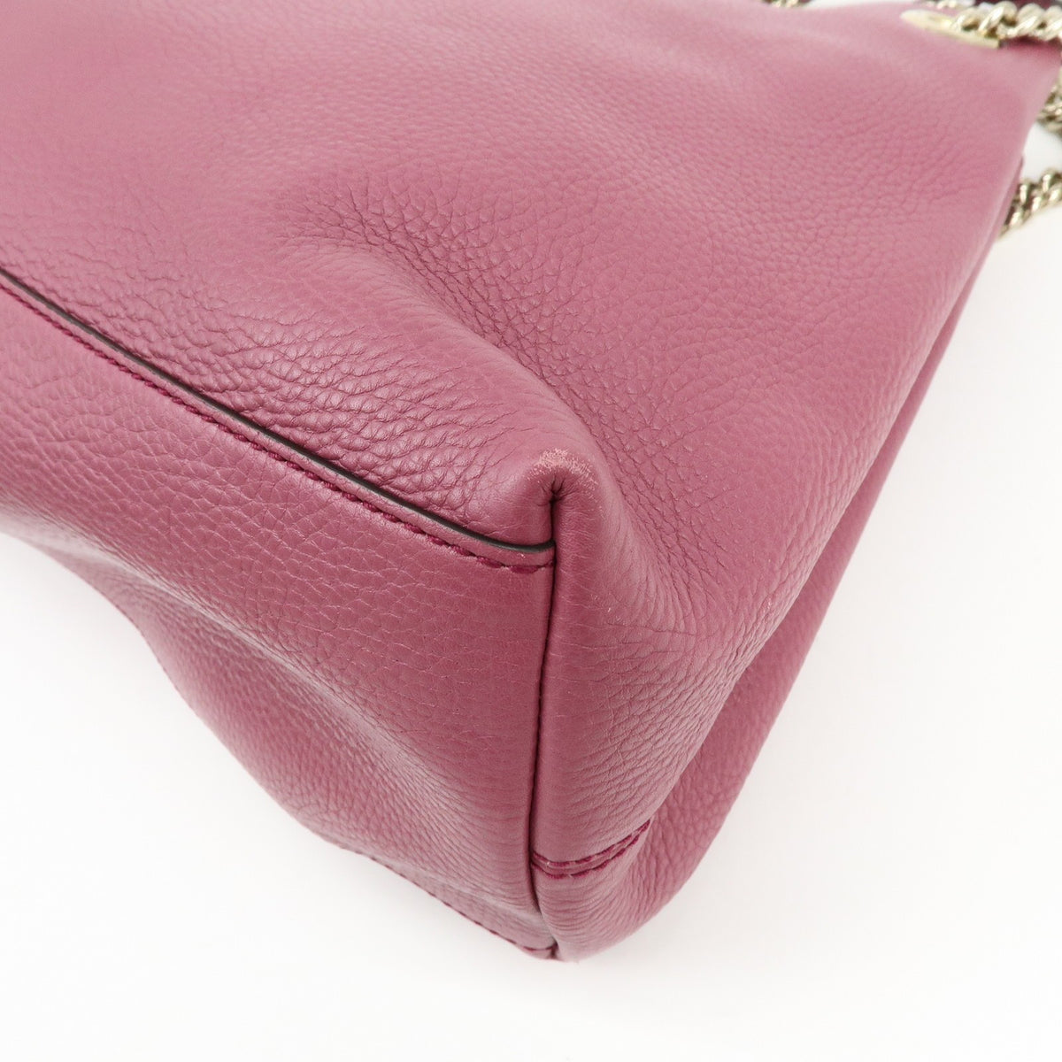 Gucci Soho Chain Strap Leather Purple Leather Shoulder Bag Bag (Pre-Owned)