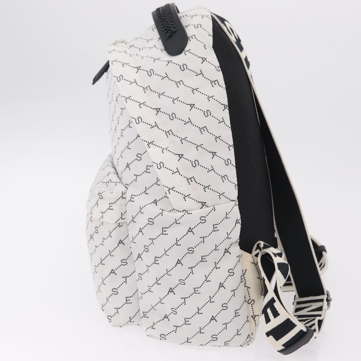 Stella Mccartney Falabella Go Monogram Monogram Canvas White Nylon Backpack Bag (Pre-Owned)