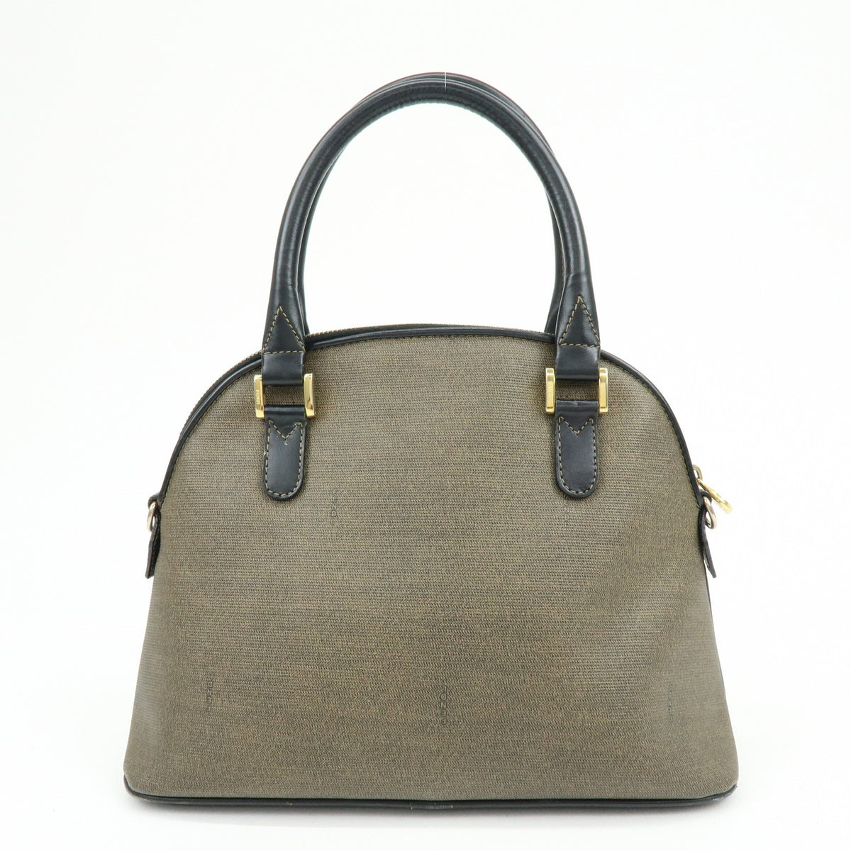 Fendi Vintage Dome Satchel Leather Brown Leather Handbag (Pre-Owned)