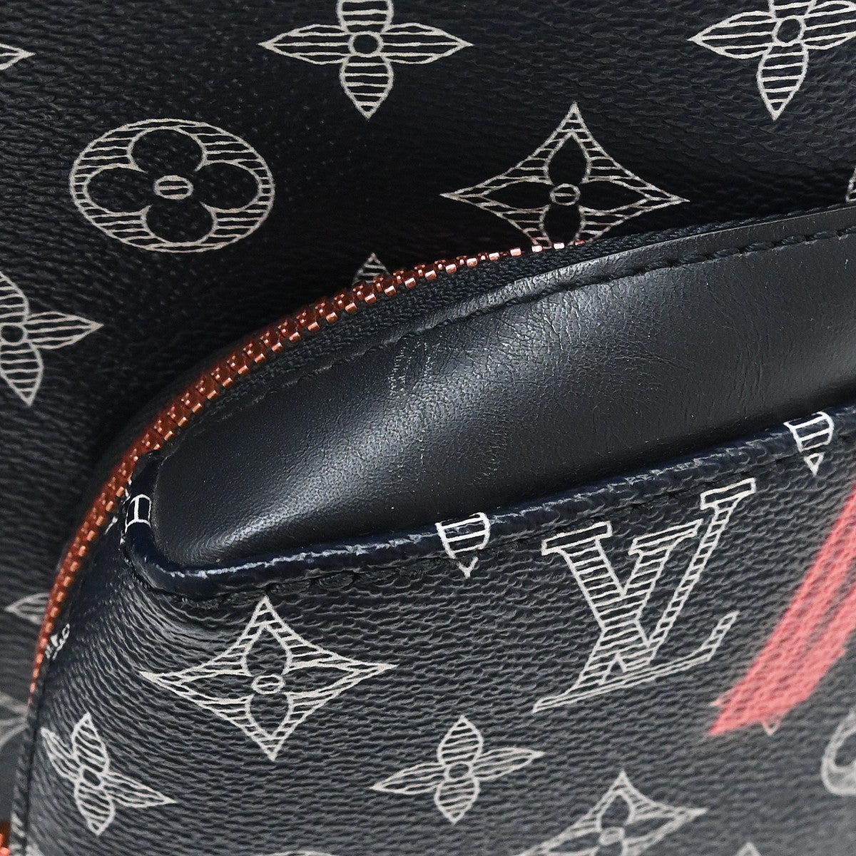 Louis Vuitton Apollo Limited Edition Upside Down Monogram Ink Blue Canvas Backpack Bag (Pre-Owned)