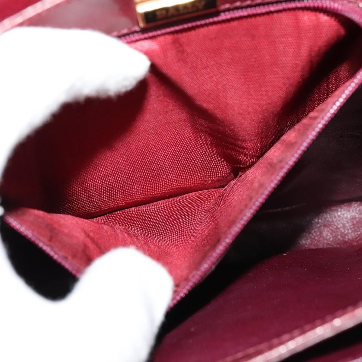 Bally Vintage Leather Burgundy Leather Shoulder Bag Bag (Pre-Owned)