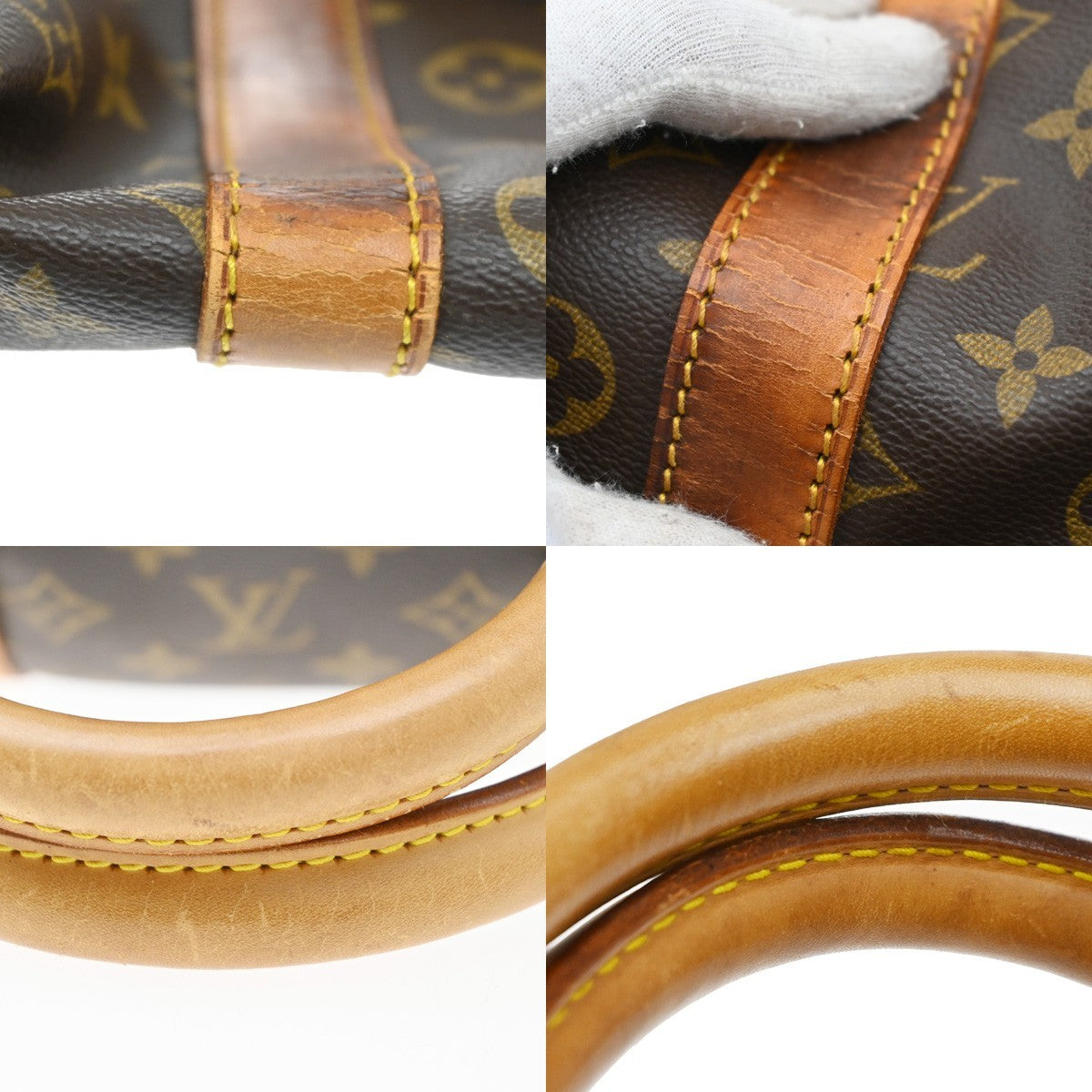 Louis Vuitton Keepall Bandoulière Monogram Brown Leather Travel Bag Bag (Pre-Owned)