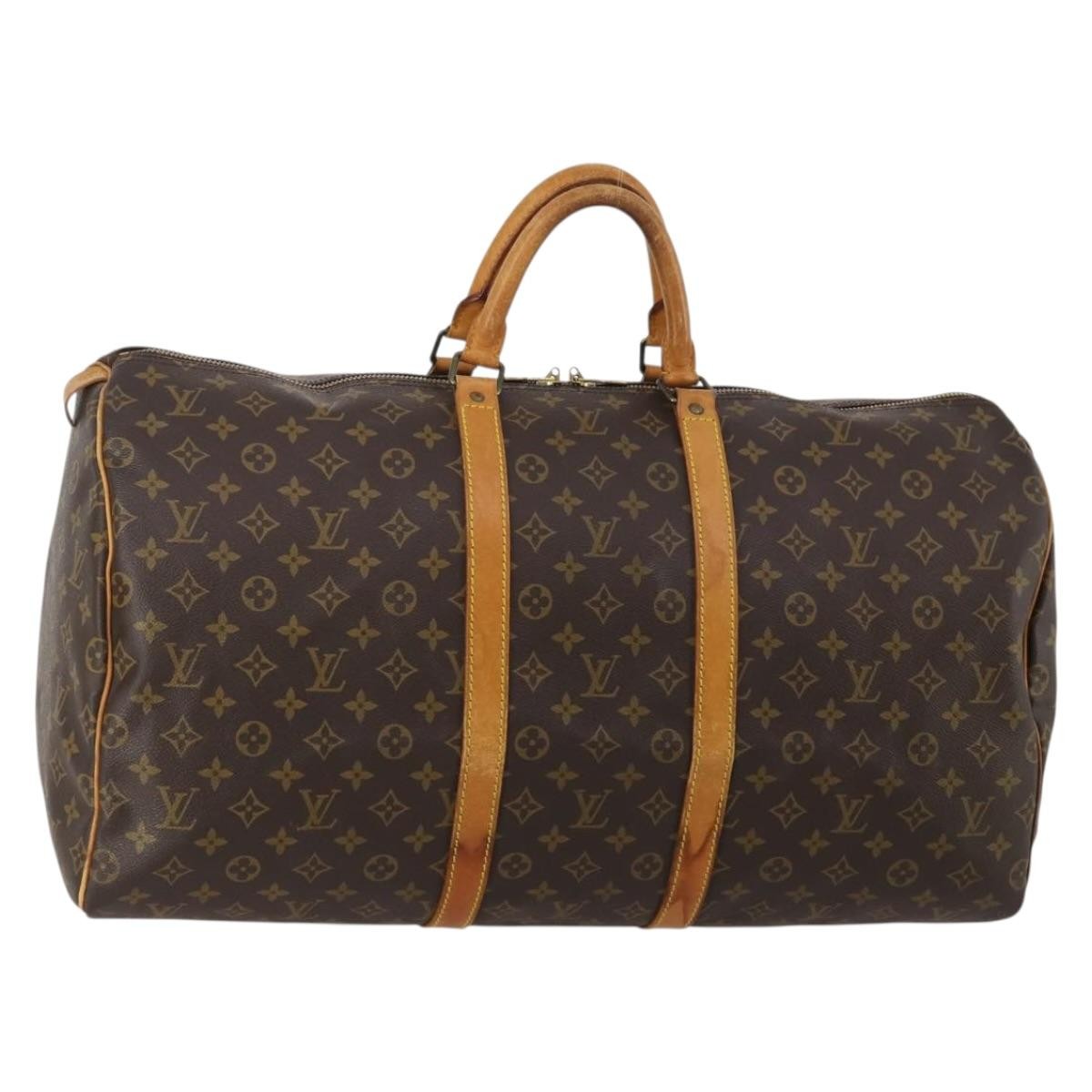 Louis Vuitton Keepall Monogram Canvas Brown Canvas Travel Bag Bag (Pre-Owned)