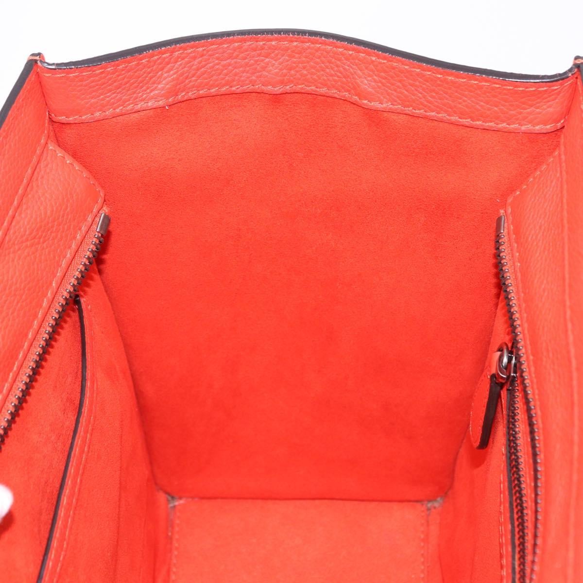 Celine Luggage Smooth Leather Red Leather Handbag (Pre-Owned)