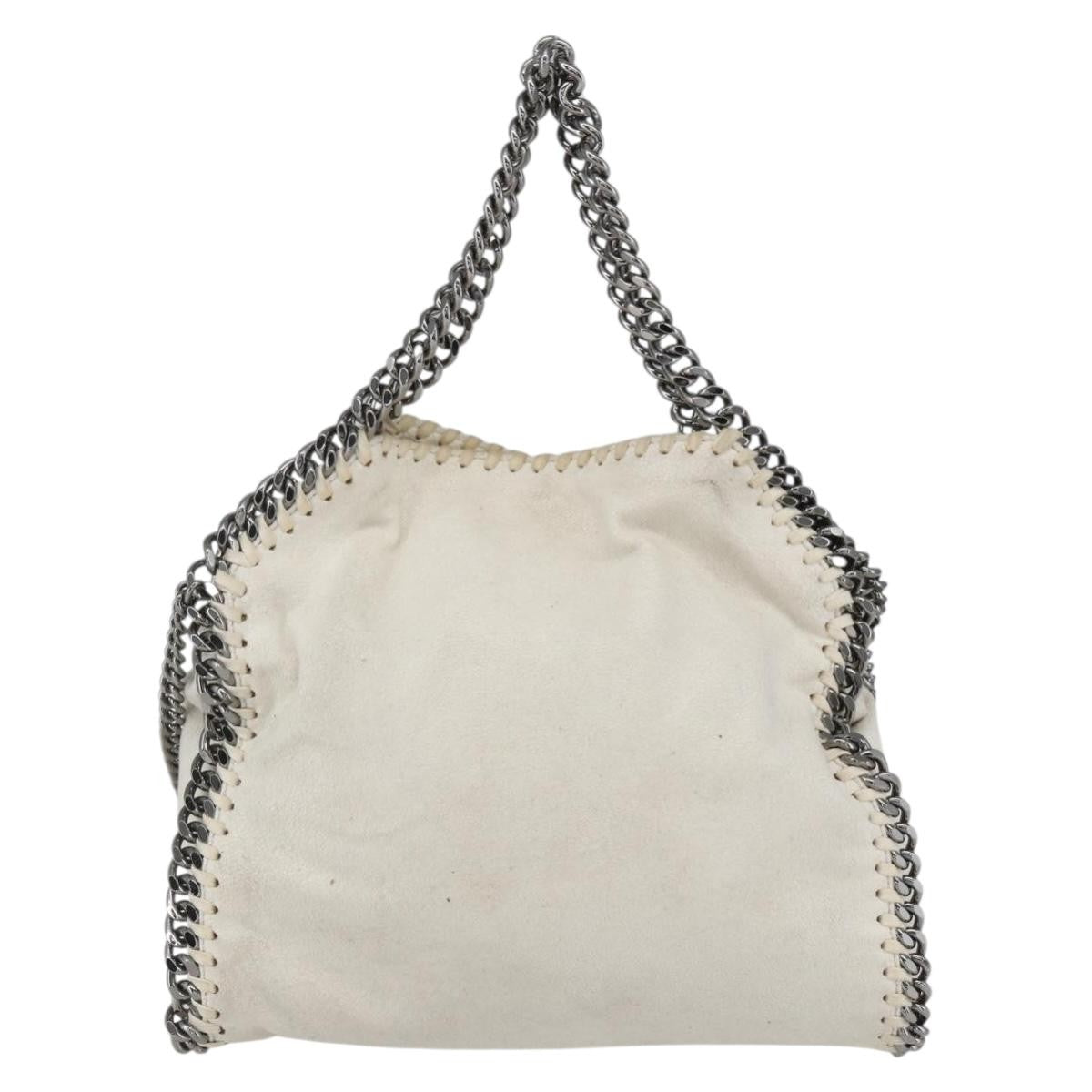 Stella Mccartney Falabella Fold Over Shaggy Deer White Polyester Handbag (Pre-Owned)