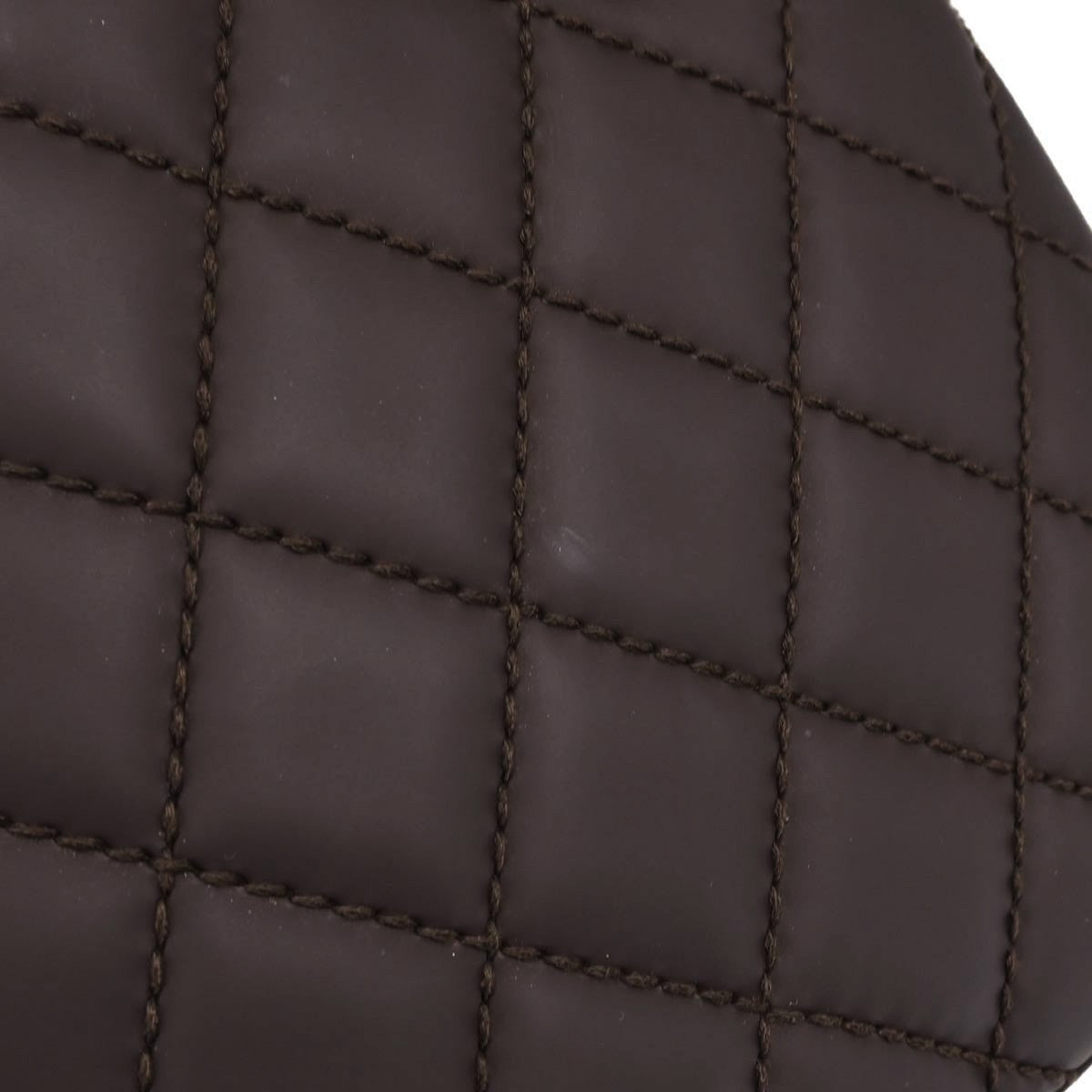 Chanel Surpique Quilted Leather Brown Leather Tote Bag Bag (Pre-Owned)