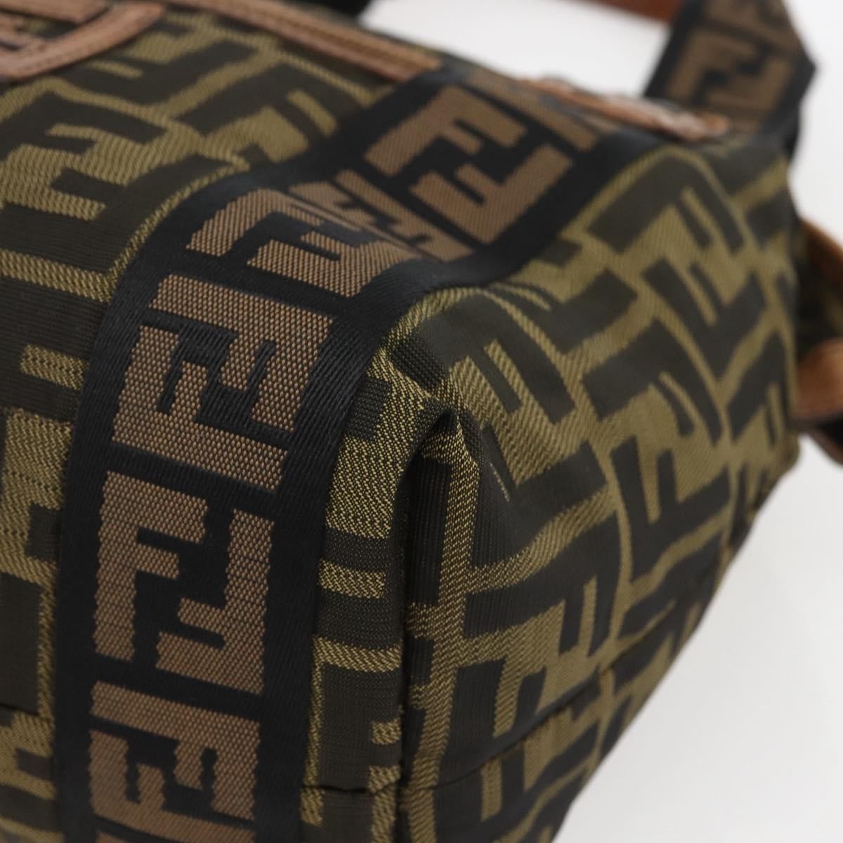 Fendi Vintage Ff Zip Zucca Canvas Brown Canvas Tote Bag Bag (Pre-Owned)
