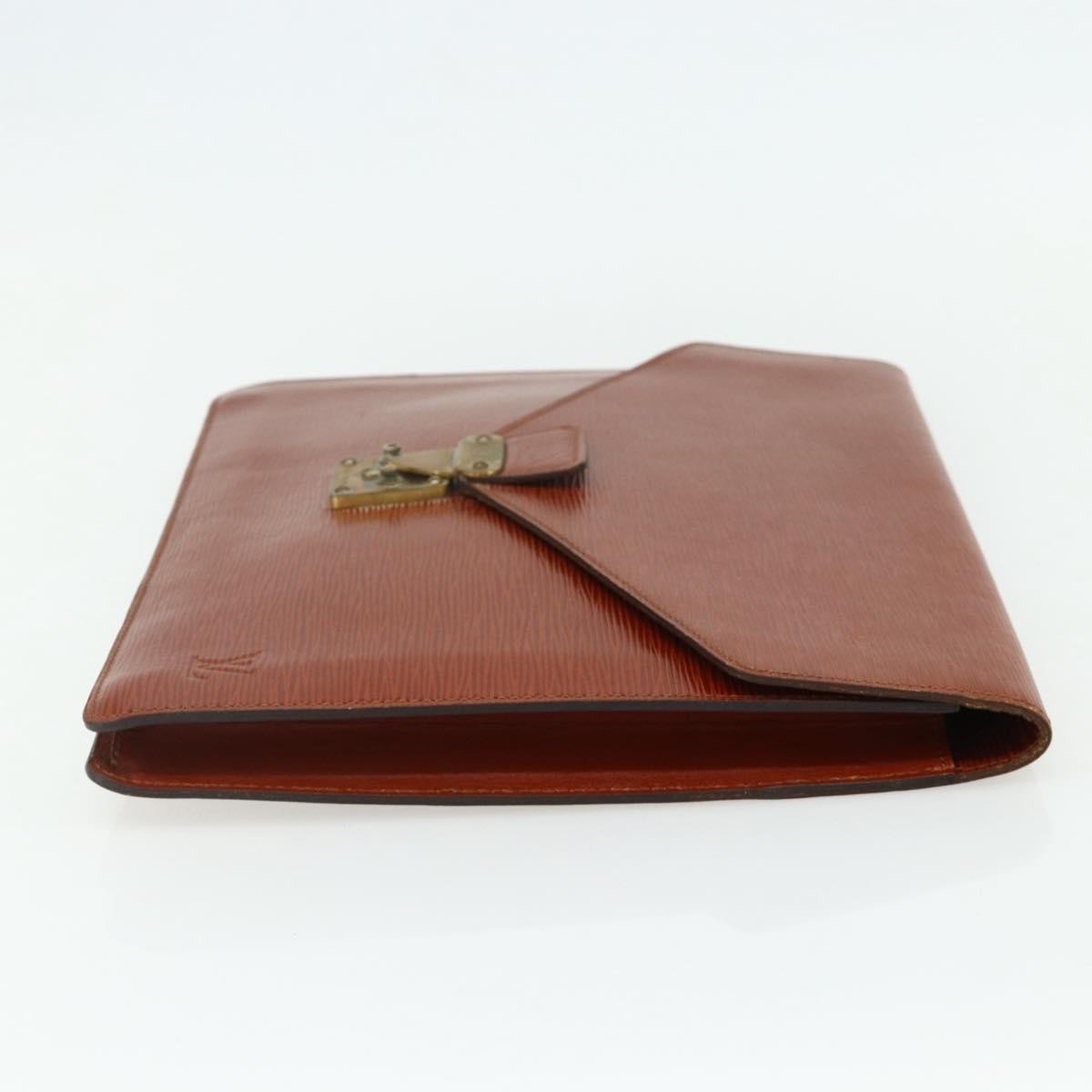 Louis Vuitton Porte-Documents Senateur Epi Leather Brown Leather Clutche & Pouche Bag (Pre-Owned)
