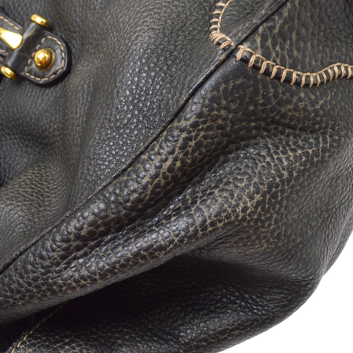 Gucci New Pelham Tote Leather Black Leather Handbag (Pre-Owned)