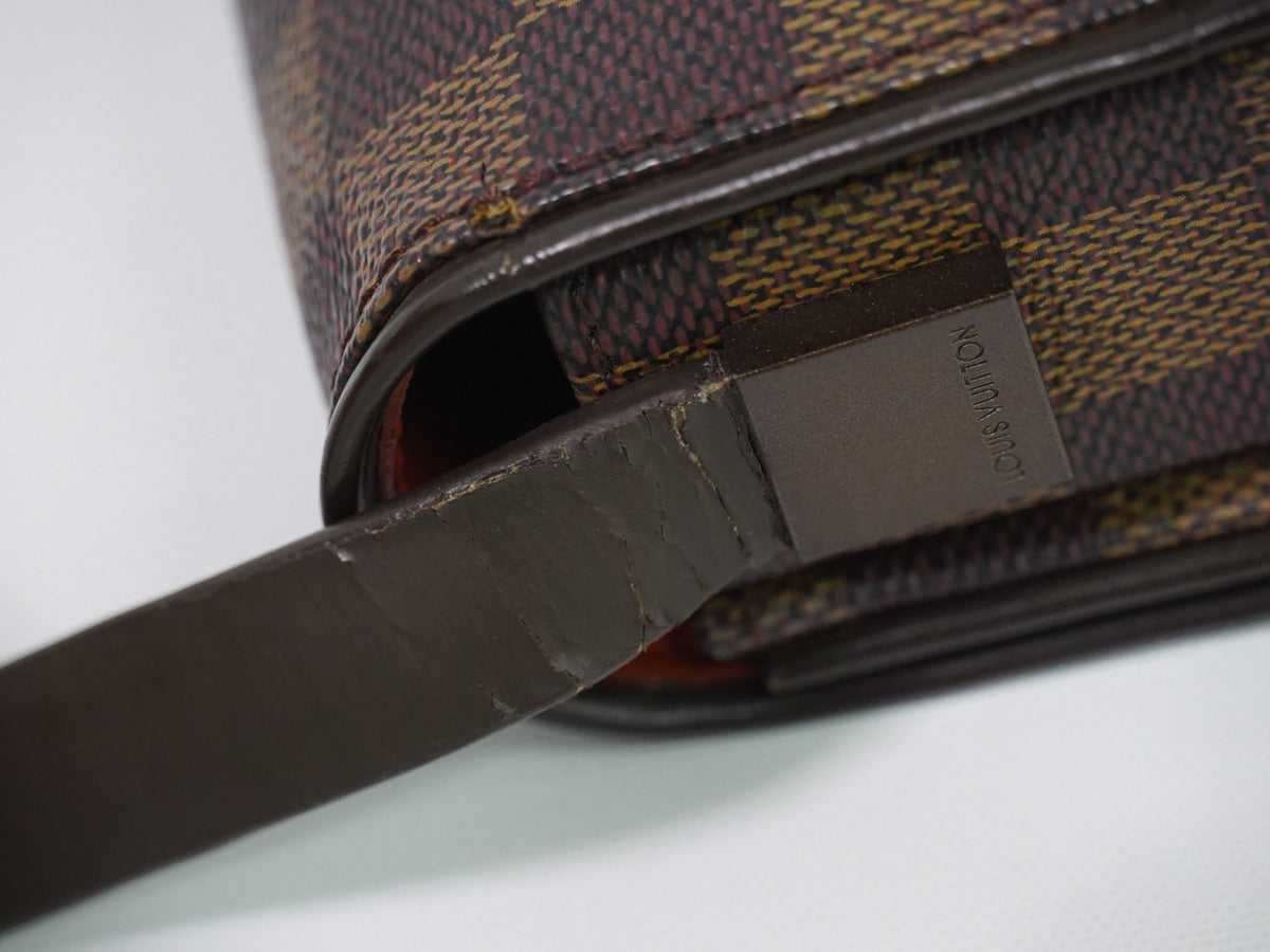 Louis Vuitton Tribeca Carre Damier Ebene Brown Canvas Shoulder Bag Bag (Pre-Owned)
