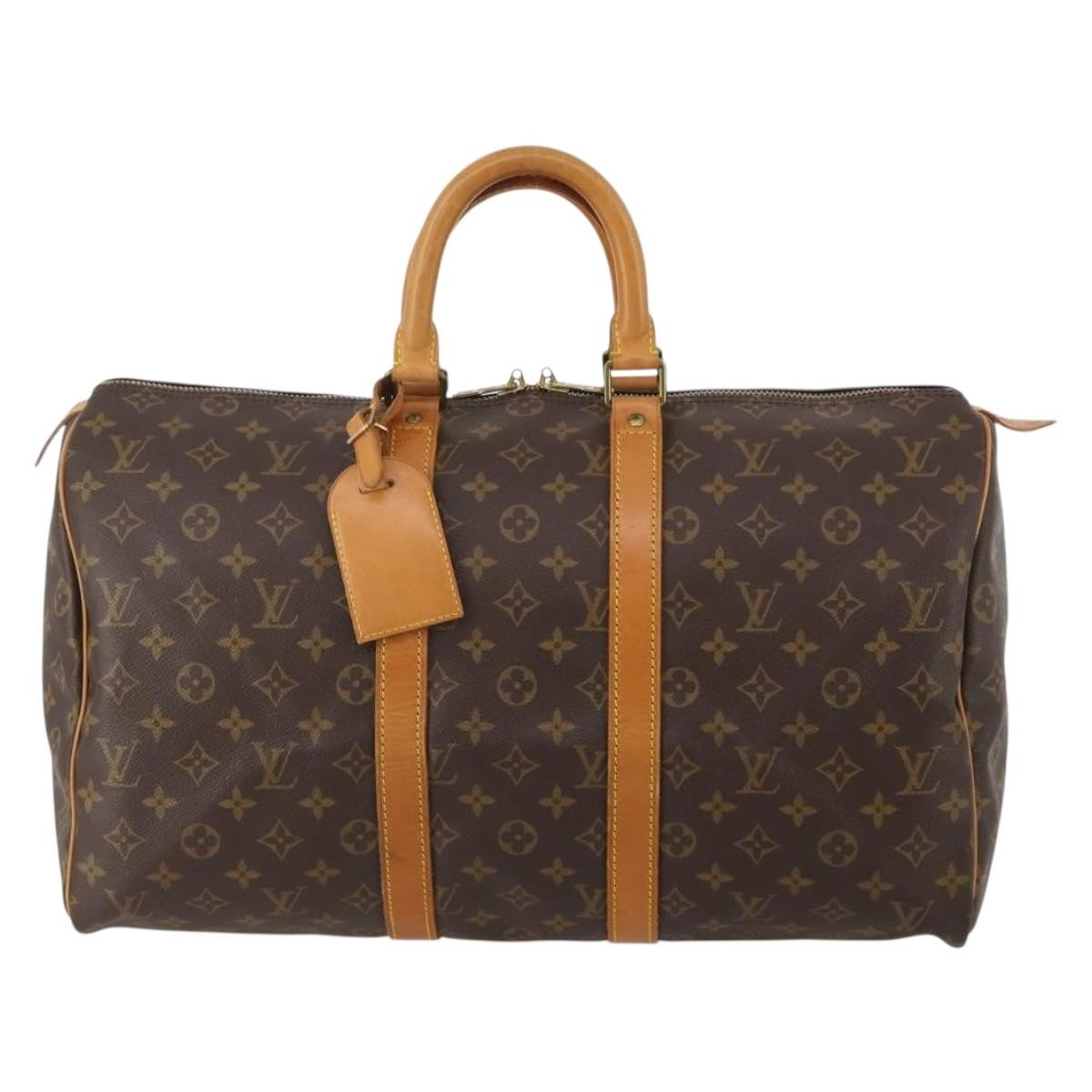 Louis Vuitton Keepall Bag Monogram Canvas Brown Canvas Travel Bag Bag (Pre-Owned)