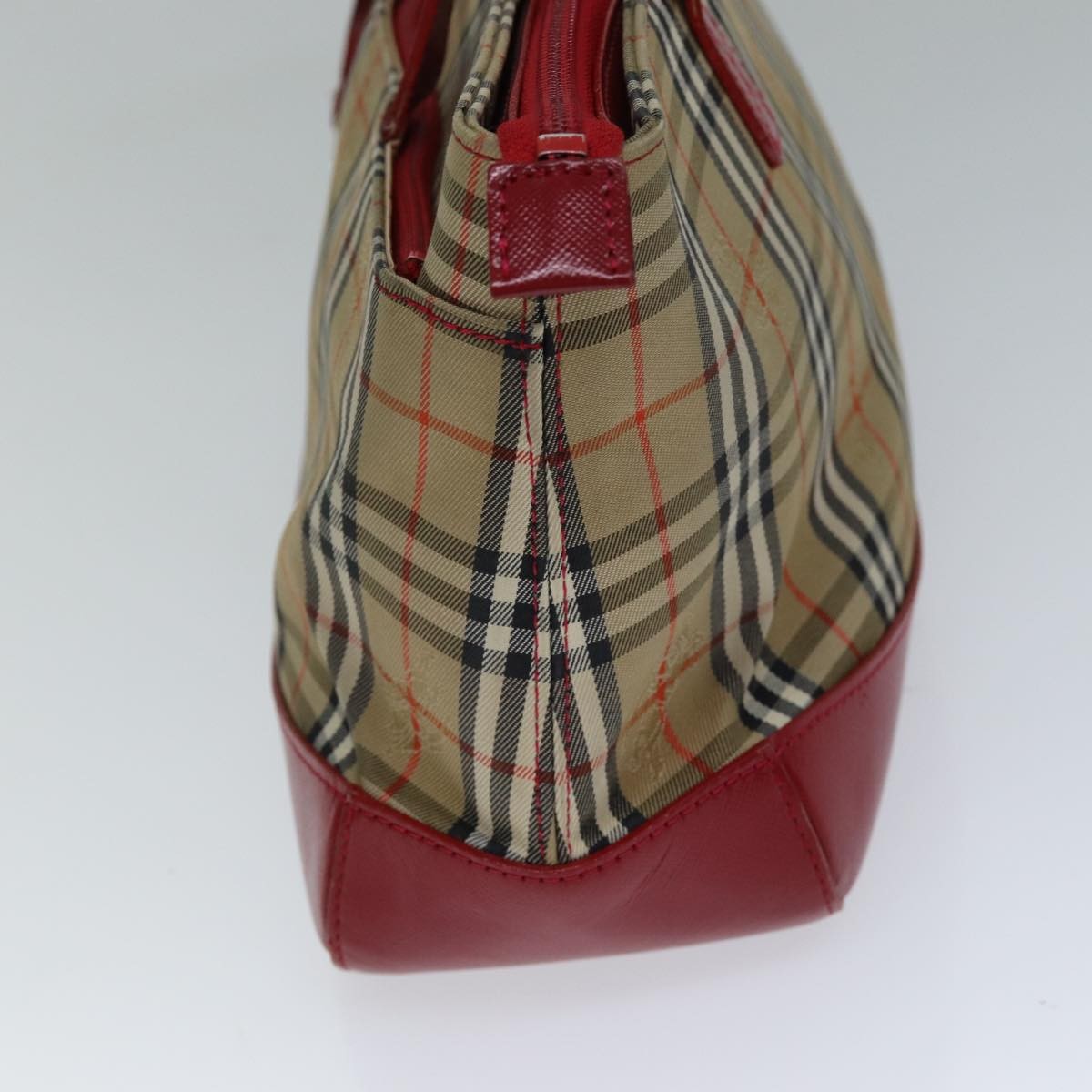 Burberry Nova Check Nova Check Canvas Beige Canvas Handbag (Pre-Owned)