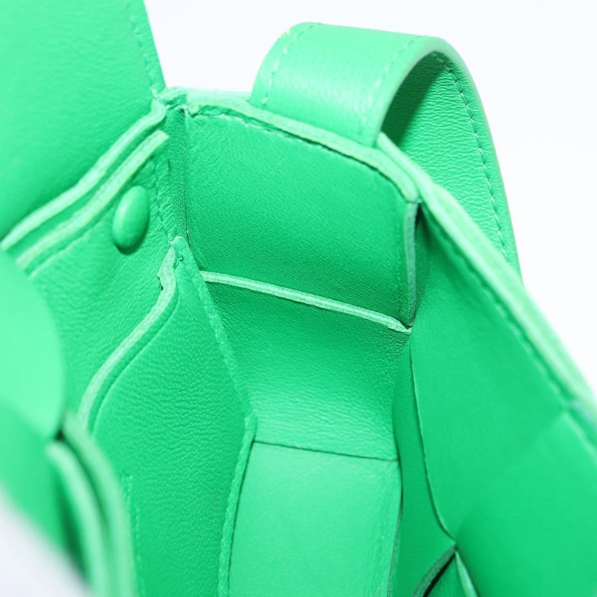 Bottega Veneta Cassette Maxi Intrecciato Leather Green Leather Crossbody Bag Bag (Pre-Owned)