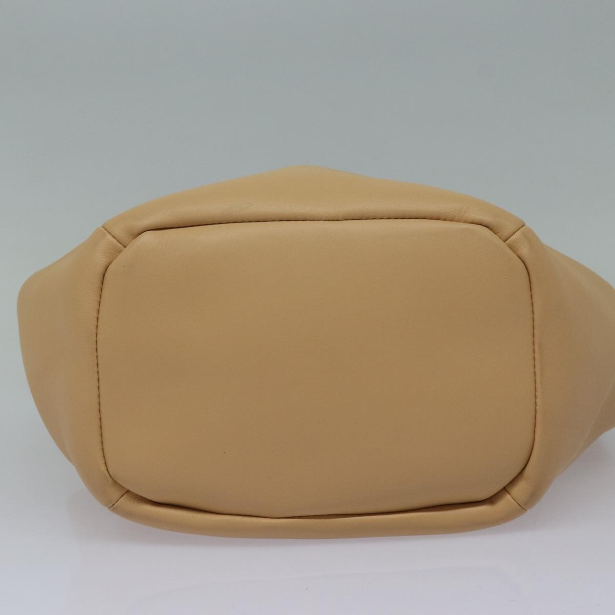 Bottega Veneta Beak Leather Beige Leather Tote Bag Bag (Pre-Owned)