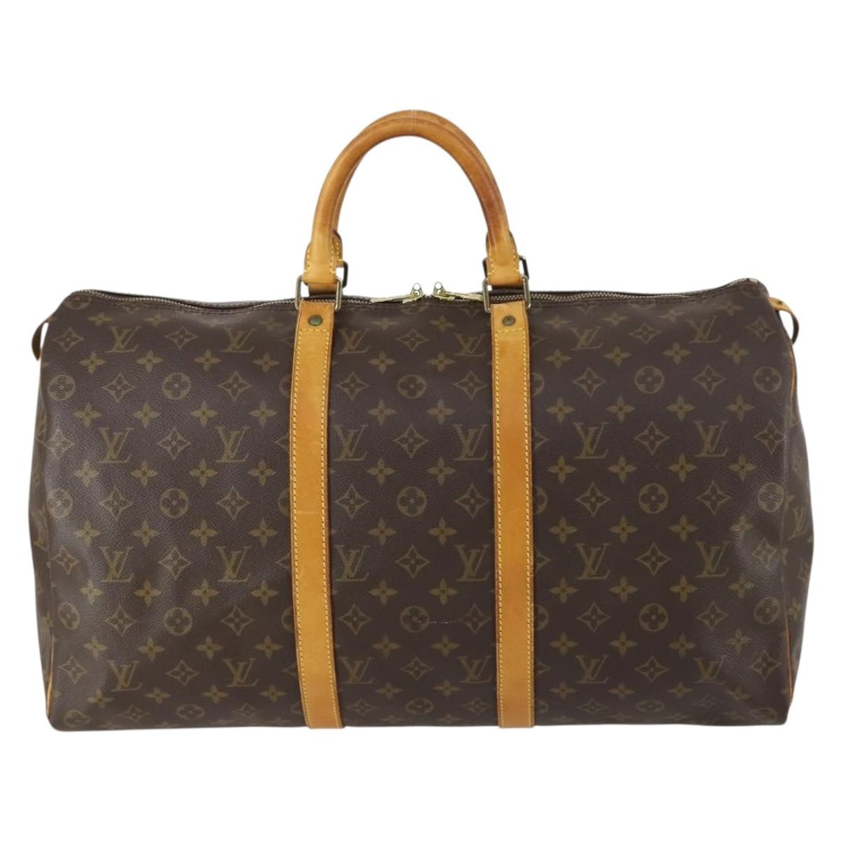 Louis Vuitton Keepall Monogram Canvas Brown Canvas Travel Bag Bag (Pre-Owned)