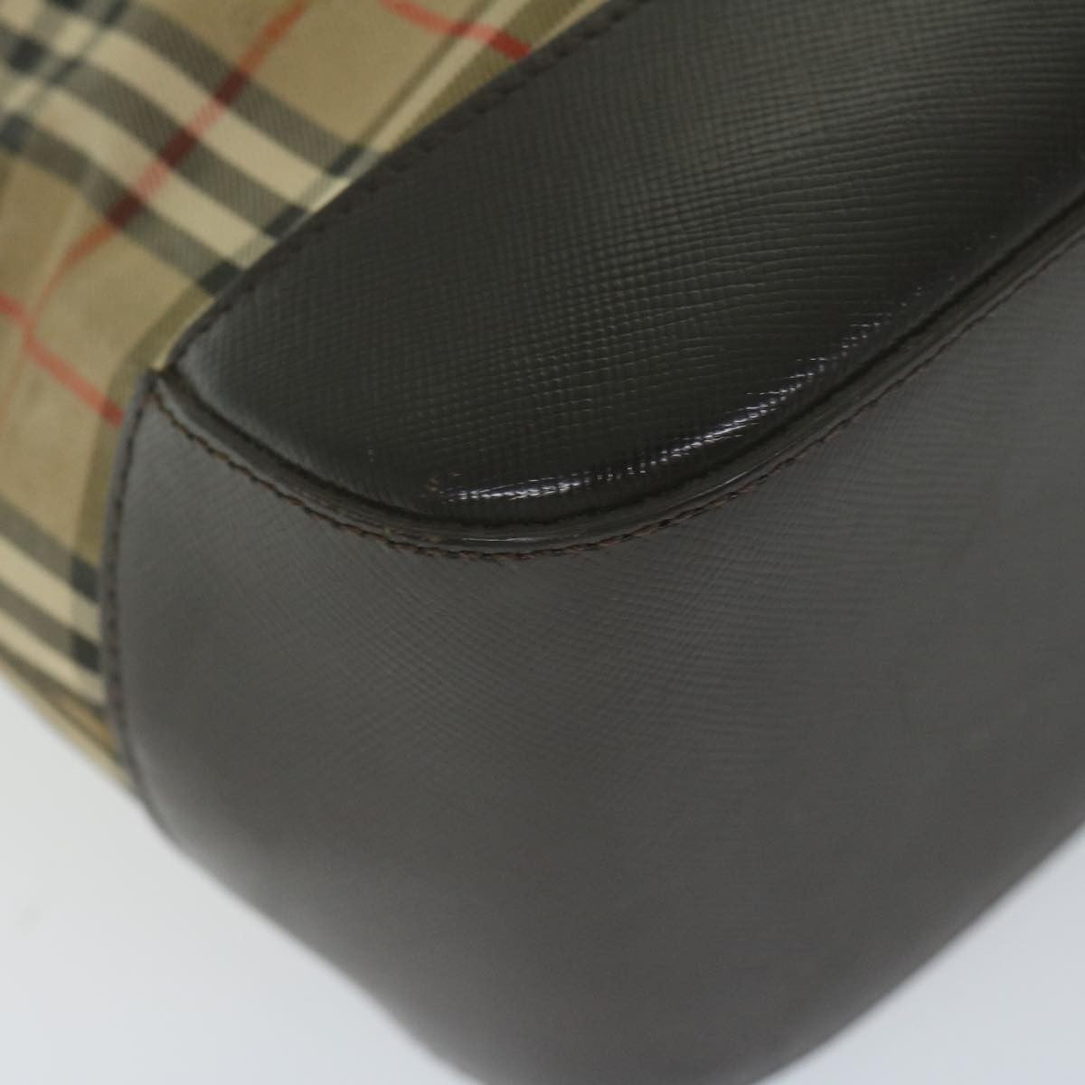 Burberry Nova Check Nova Check Canvas And Leather Beige Canvas Handbag (Pre-Owned)
