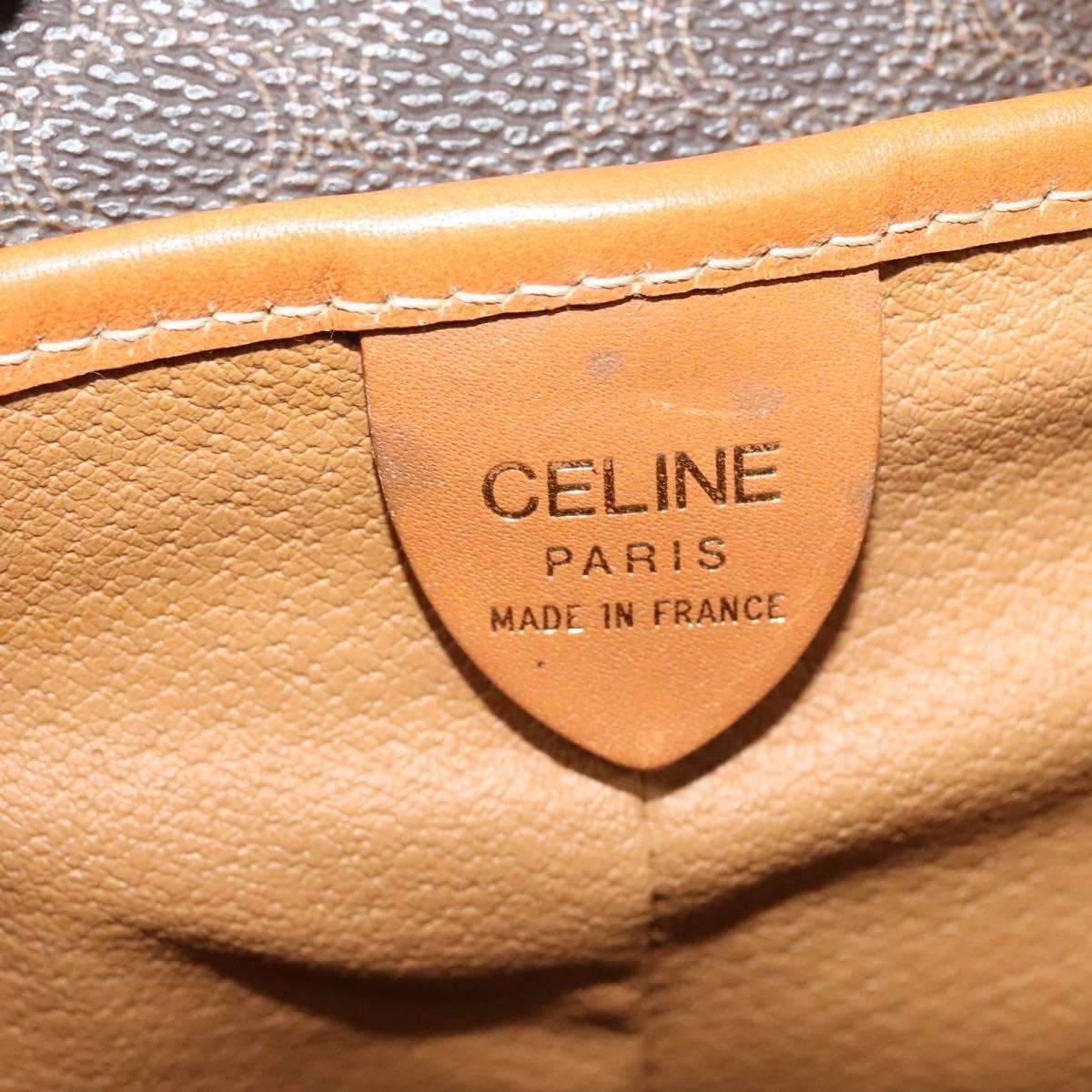 Celine Vintage Macadam Canvas And Leather Brown Pvc Backpack Bag (Pre-Owned)