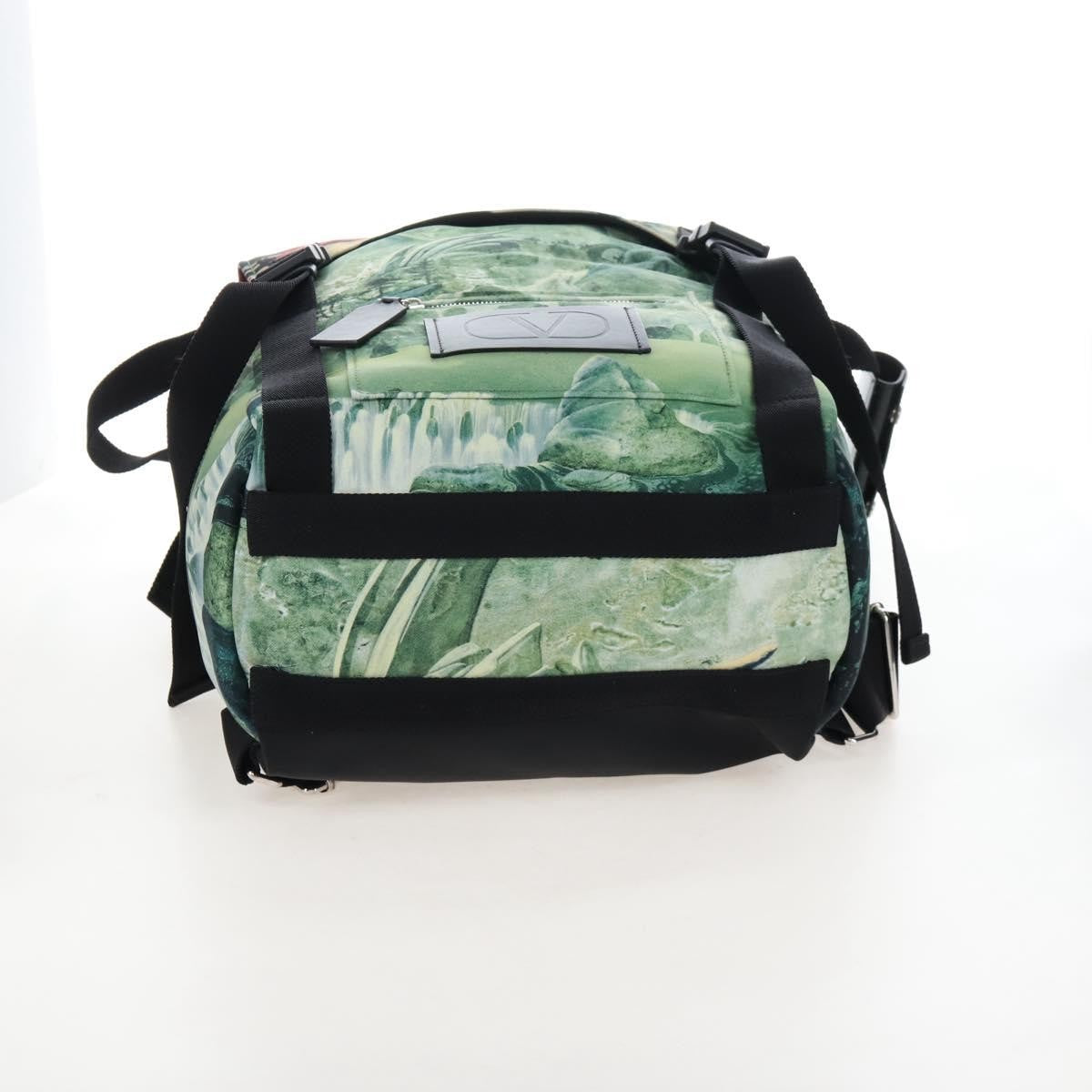 Valentino Garavani X Roger Dean Dragon Printed Nylon Green Nylon Backpack Bag (Pre-Owned)