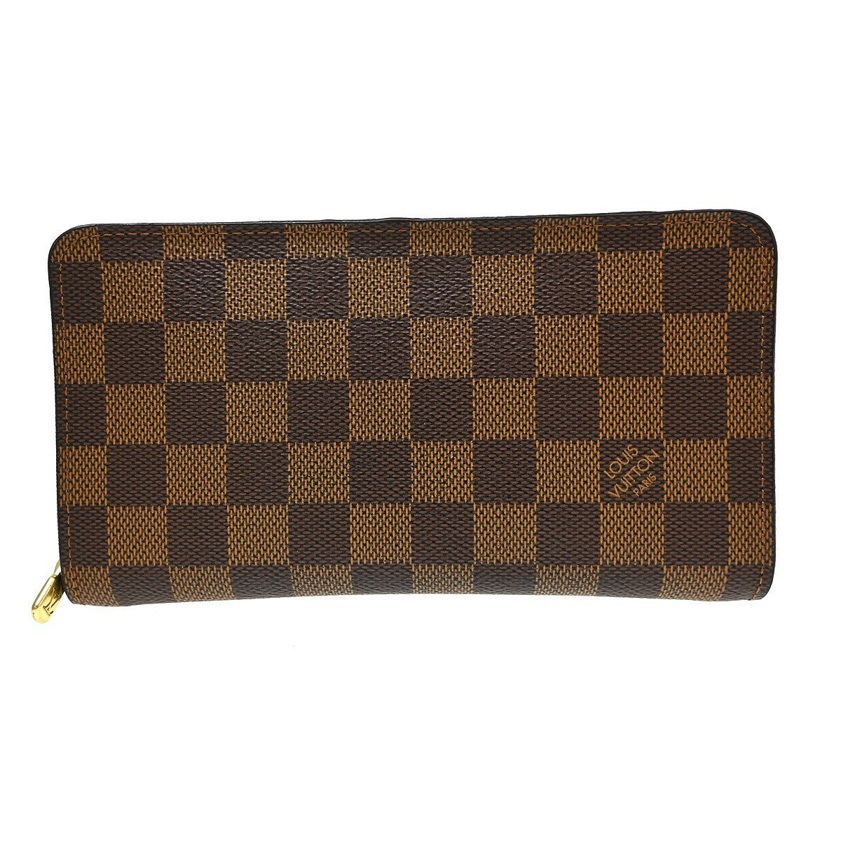 Louis Vuitton Porte-Monnaie Zippy Damier Brown Canvas Wallets Accessory (Pre-Owned)