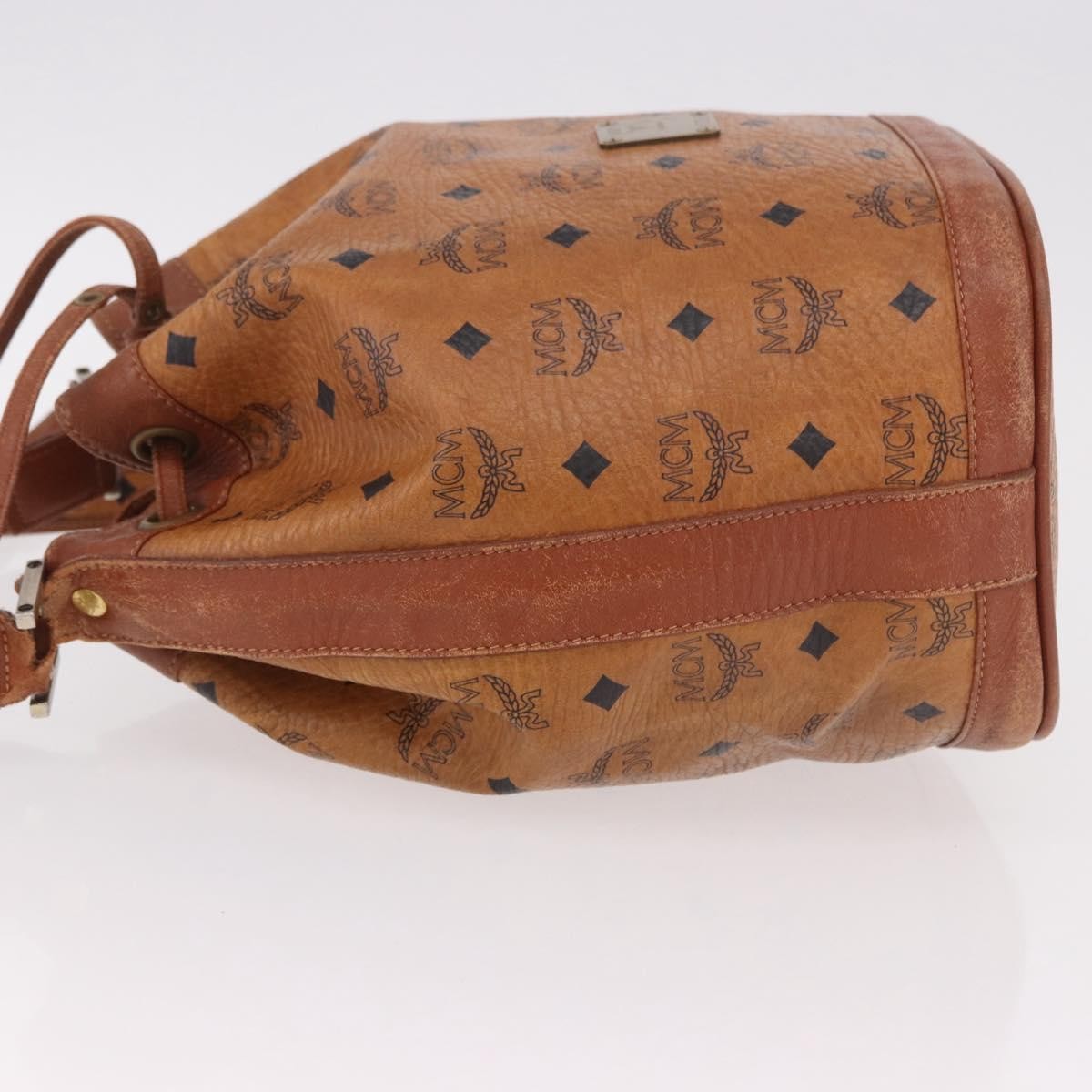 MCM Drawstring Leather Brown Leather Shoulder Bag Bag (Pre-Owned)