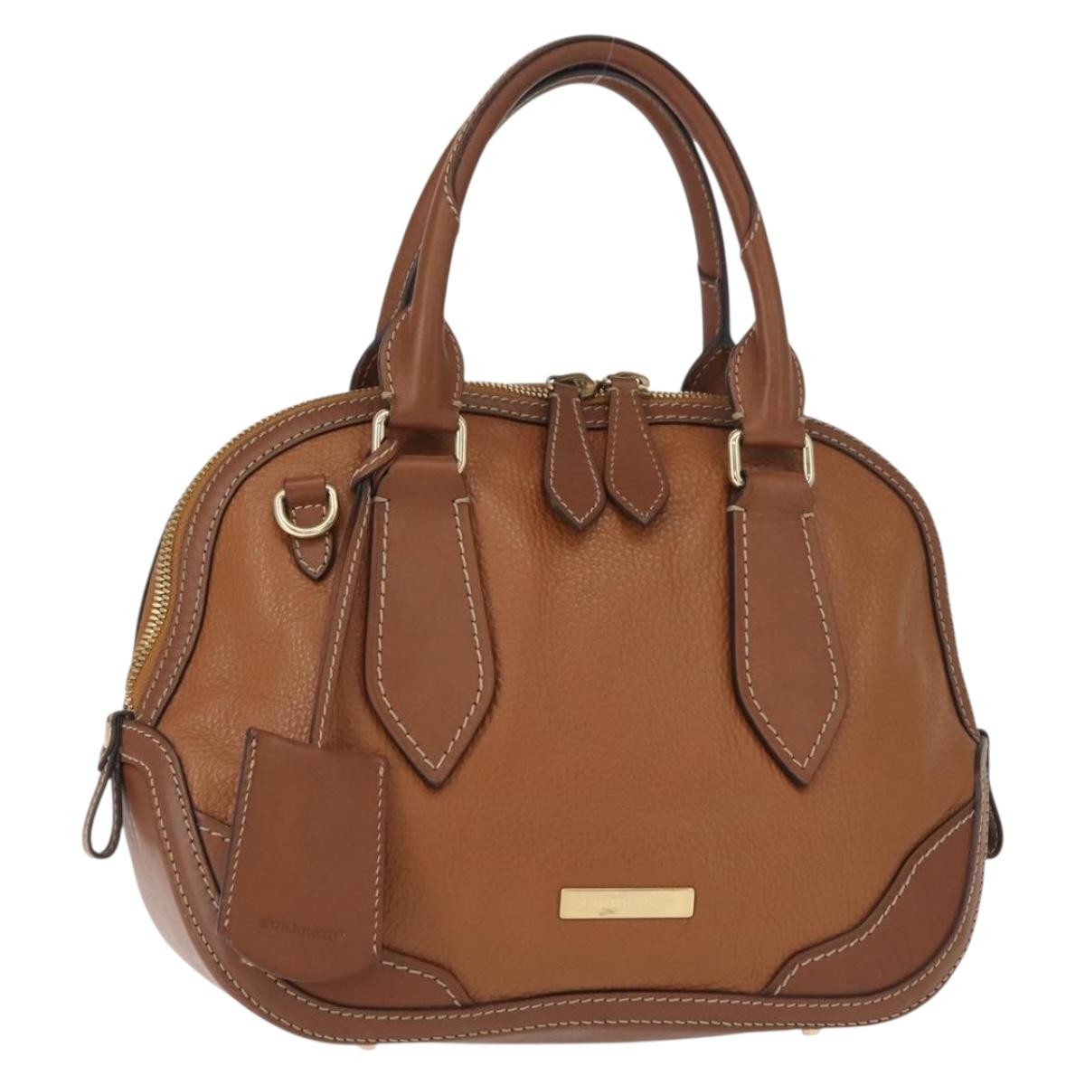 Burberry Orchard Smooth Leather Brown Leather Handbag (Pre-Owned)