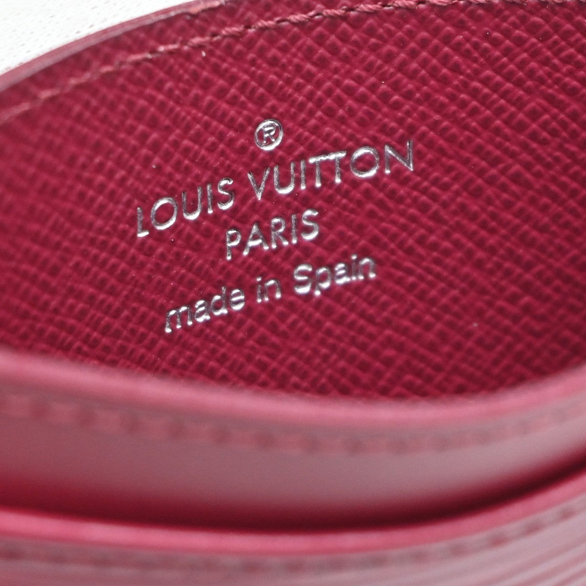 Louis Vuitton Porte Cartes Simple Card Holder Epi Leather Red Leather Card Holders Accessory (Pre-Owned)