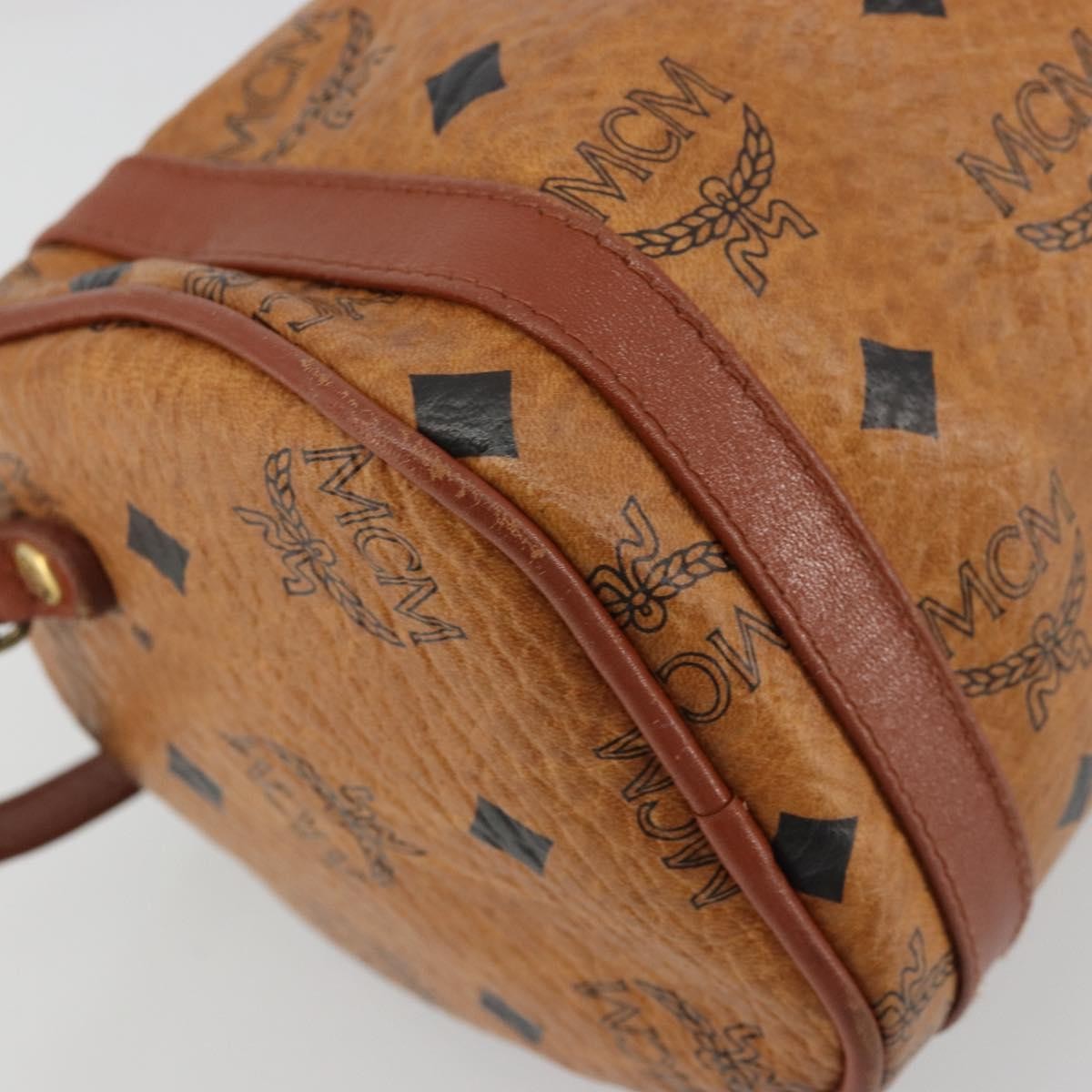 MCM Vintage Vicetos Leather Brown Leather Shoulder Bag Bag (Pre-Owned)