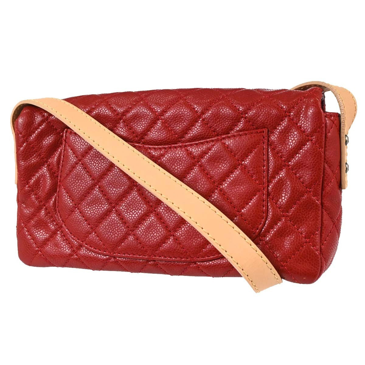 Chanel Reissue 2.55 Belt Quilted Aged Calfskin Red Leather Shoulder Bag Bag (Pre-Owned)