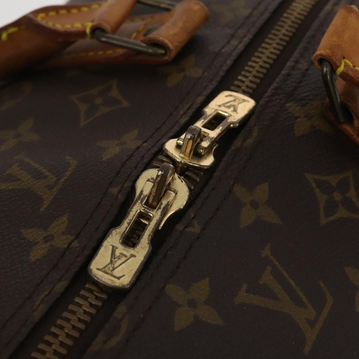 Louis Vuitton Keepall Bandouliere Monogram Canvas Brown Canvas Travel Bag Bag (Pre-Owned)