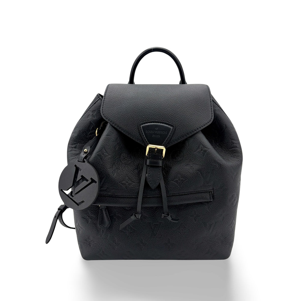 Louis Vuitton Montsouris Nm Monogram Empreinte Leather Black Leather Backpack Bag (Pre-Owned)