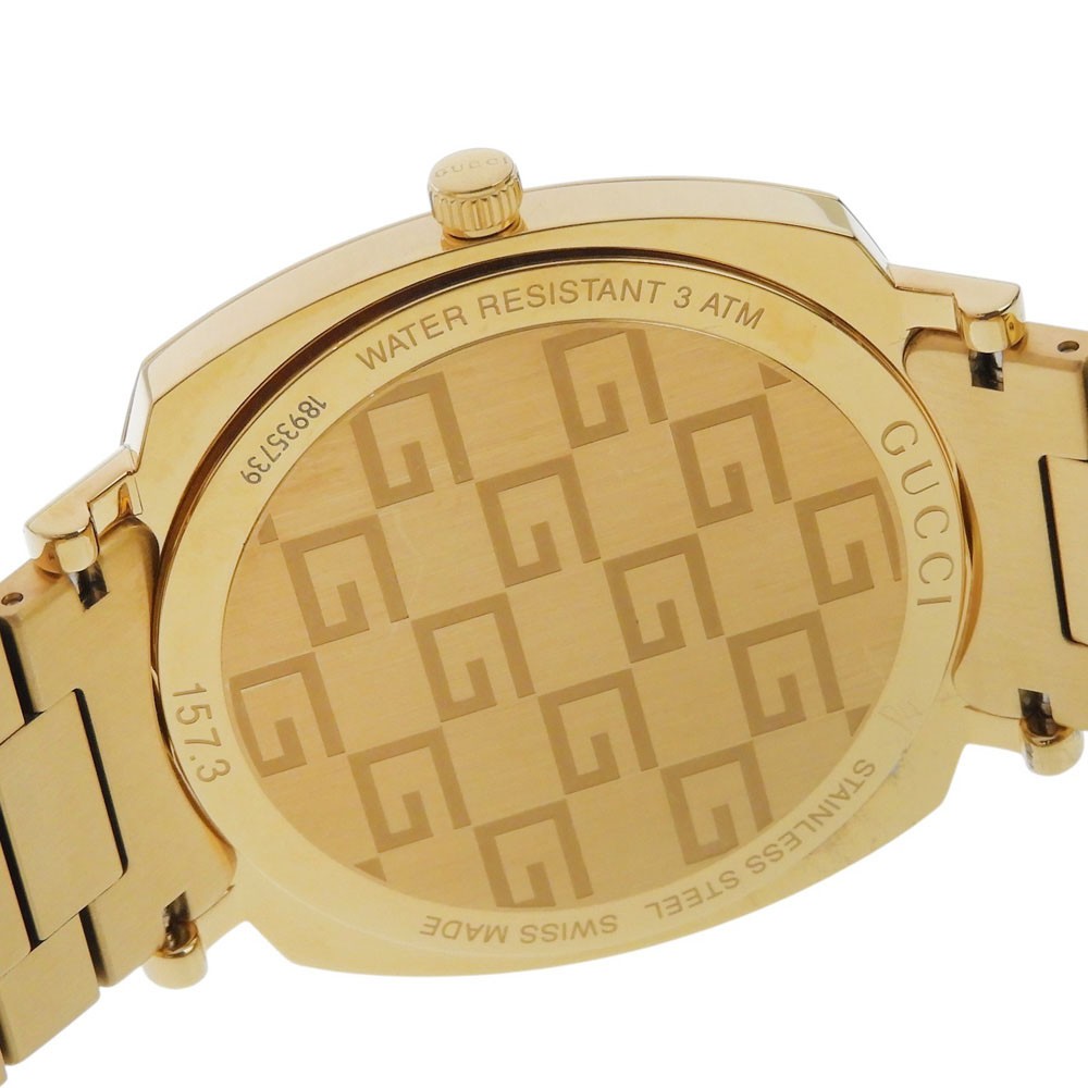 Gucci Grip Date Quartz Pvd Stainless Steel Watch (Pre-Owned)