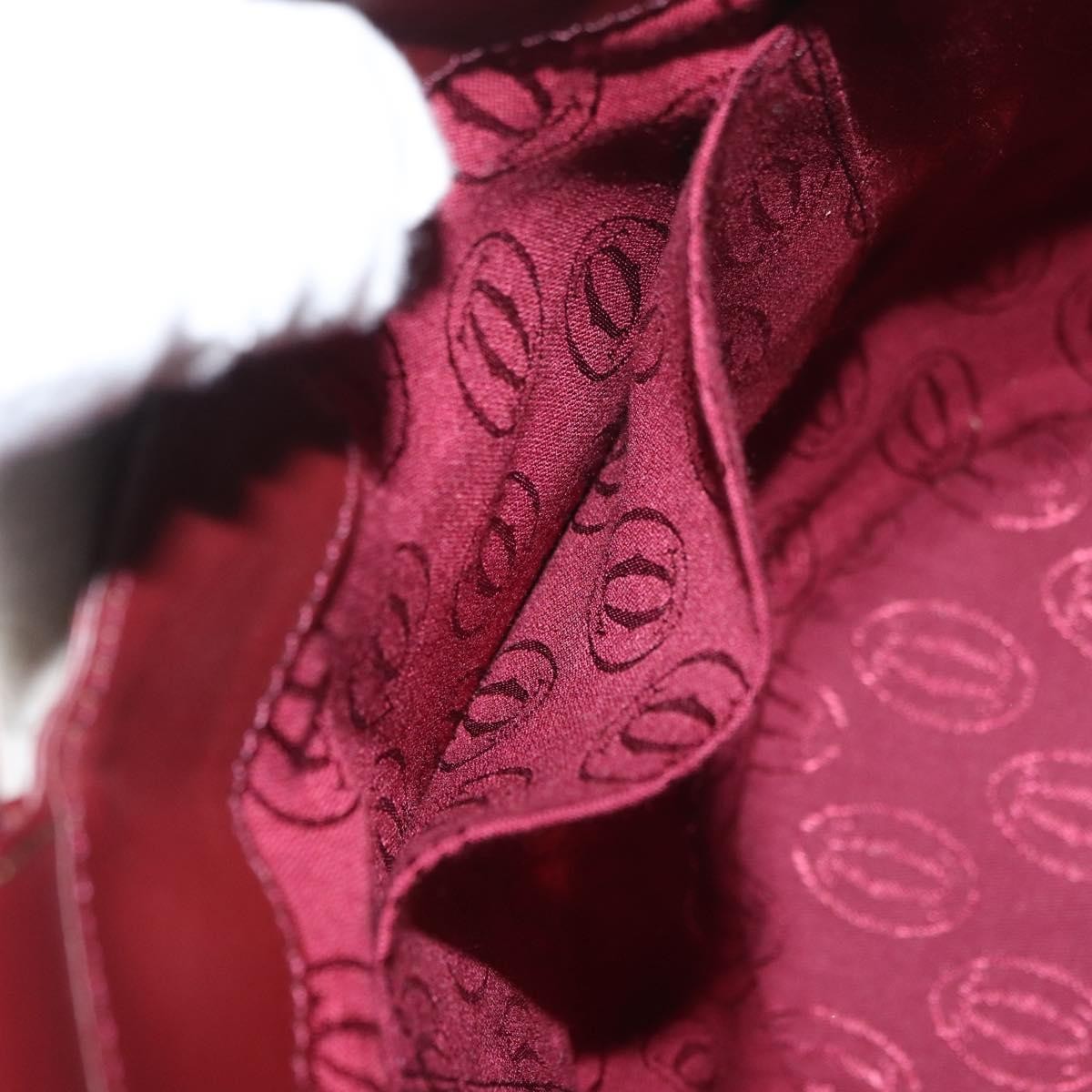 Cartier Must De Cartier Leather Burgundy Leather Shoulder Bag Bag (Pre-Owned)
