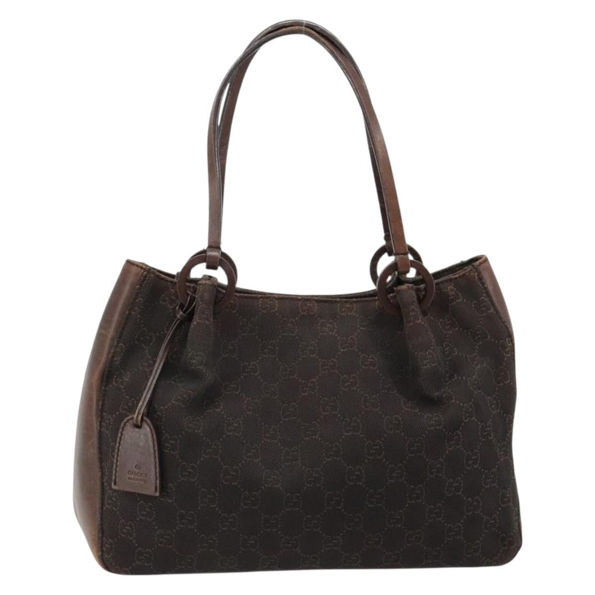 Gucci Vintage Jackie Gg Canvas Brown Canvas Backpack Bag (Pre-Owned)
