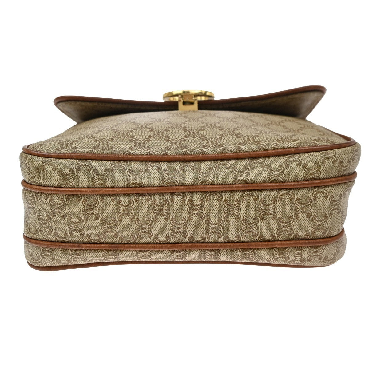 Celine Vintage Macadam Canvas Beige Canvas Shoulder Bag Bag (Pre-Owned)