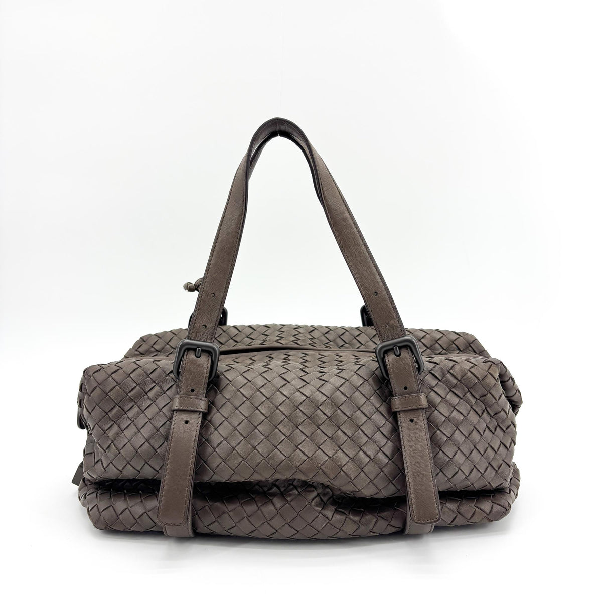 Bottega Veneta Montaigne Handle Intrecciato Nappa Brown Other Handbag (Pre-Owned)