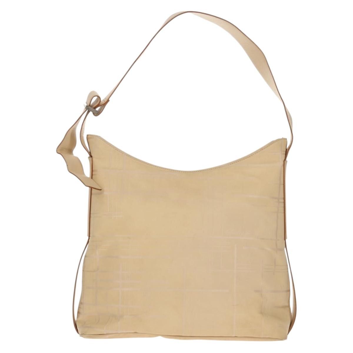 Salvatore Ferragamo Vintage Nylon Beige Nylon Shoulder Bag Bag (Pre-Owned)
