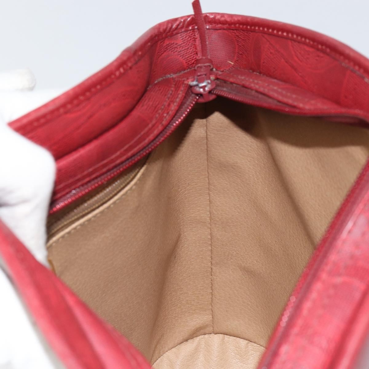 Christian Dior Vintage Trotter Canvas Red Canvas Shoulder Bag Bag (Pre-Owned)