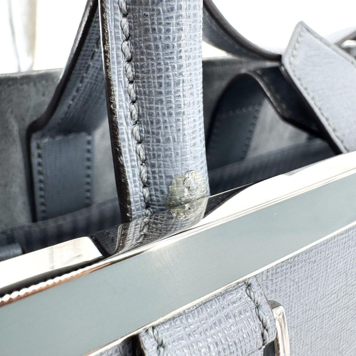 Fendi 2Jours Leather Blue Leather Handbag (Pre-Owned)