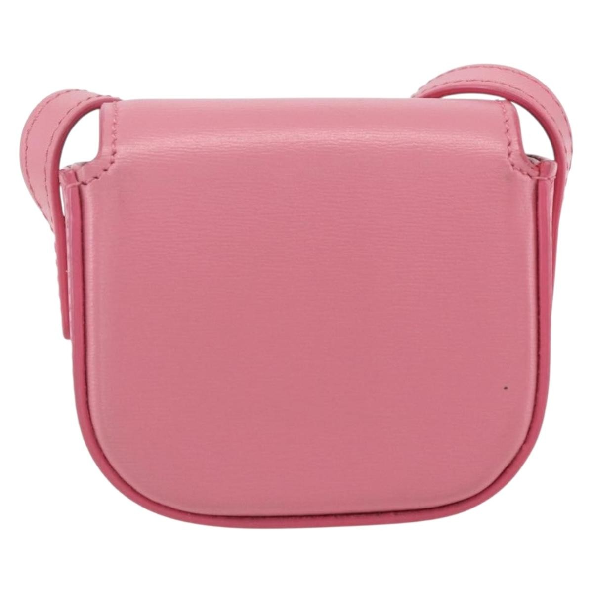 Celine Triomphe Shoulder Smooth Calfskin Pink Leather Shoulder Bag Bag (Pre-Owned)