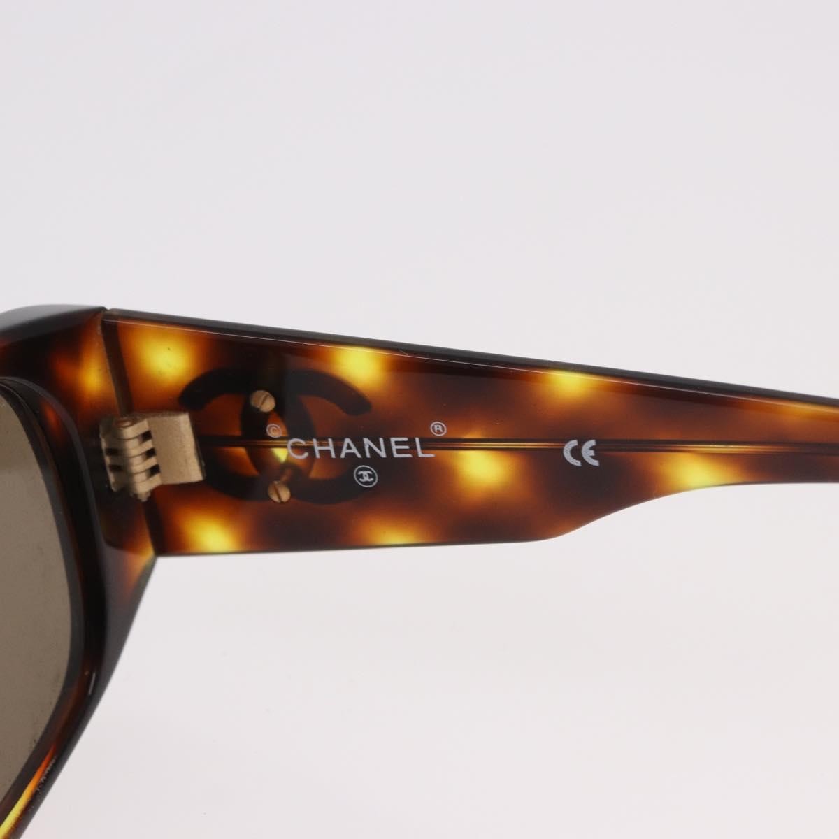 Chanel Logo Cc Plastic Brown Plastic Sunglasse Accessory (Pre-Owned)