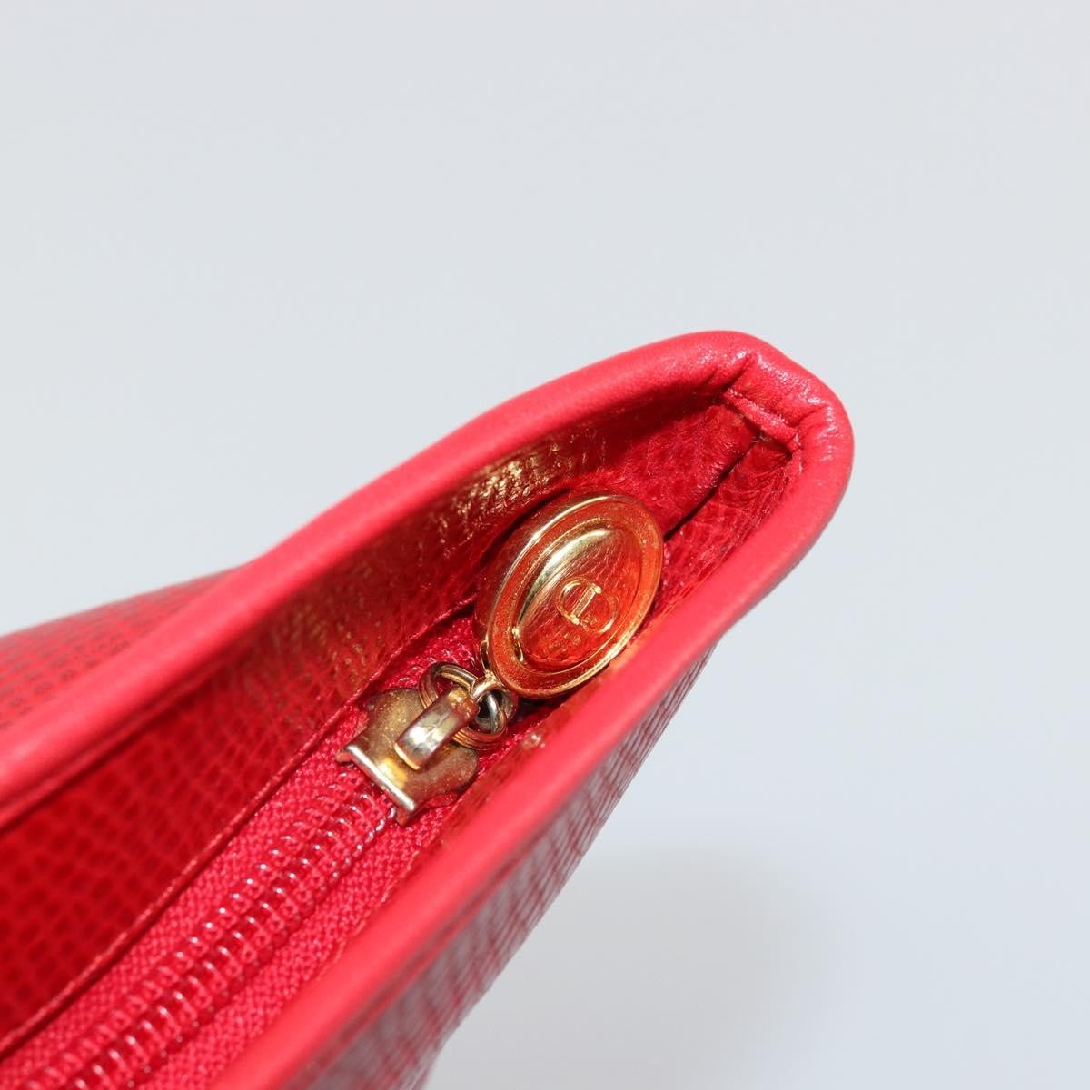 Christian Dior Vintage Tote Leather Red Leather Tote Bag Bag (Pre-Owned)
