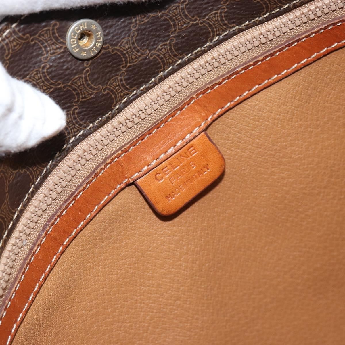 Celine Vintage Macadam Canvas Brown Canvas Tote Bag Bag (Pre-Owned)