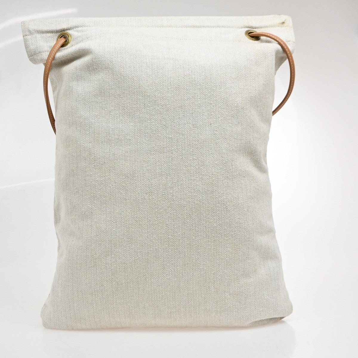 Hermes Aline Toile Beige Cotton Handbag (Pre-Owned)