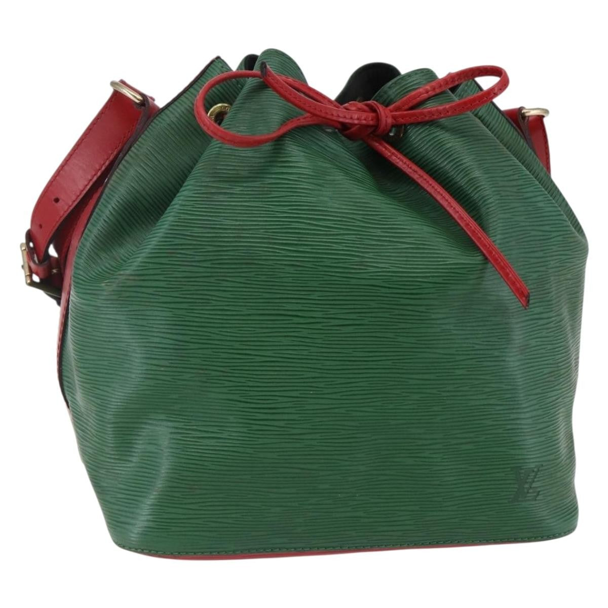 Louis Vuitton Petit Noe Two Tone Epi Leather Green Leather Bag (Pre-Owned)