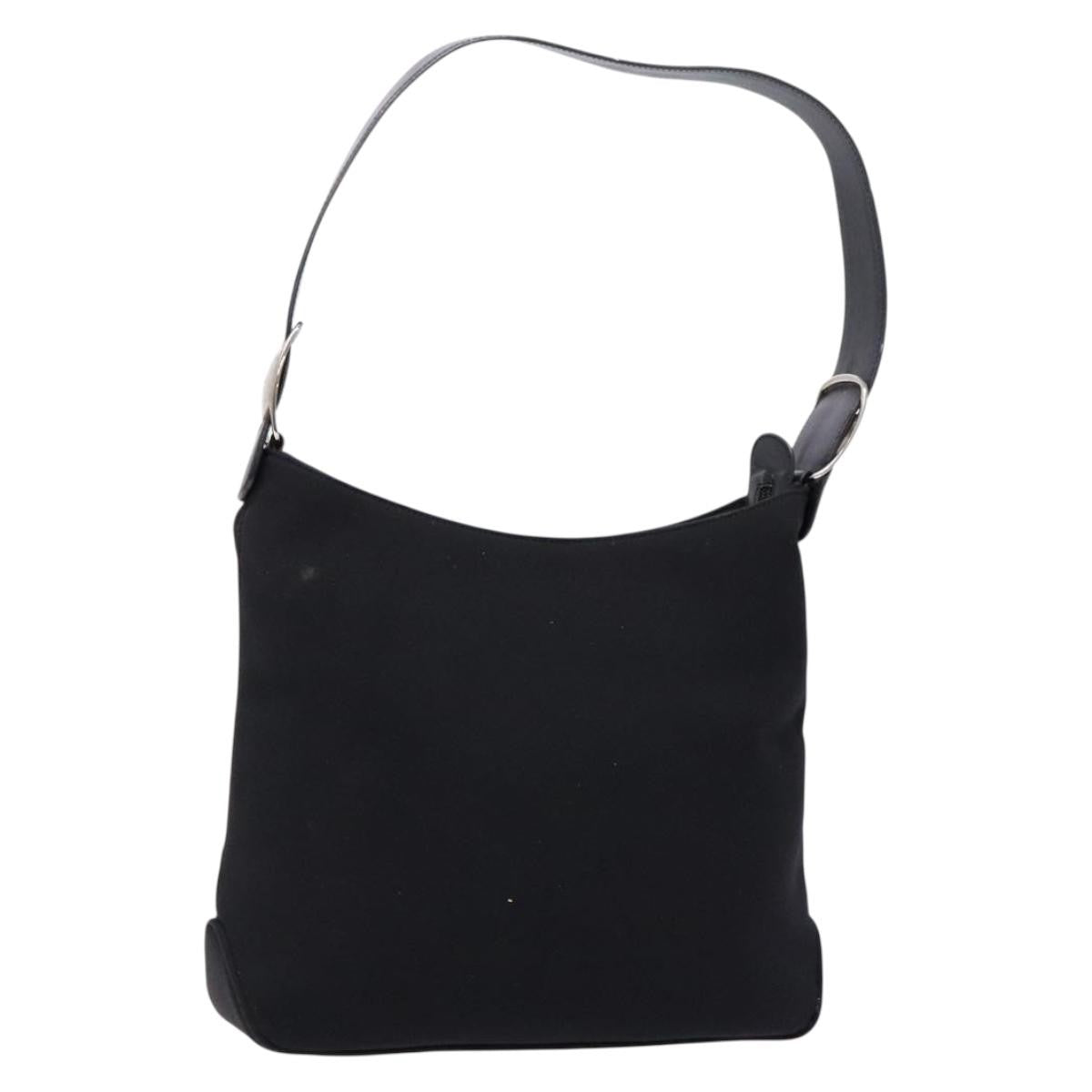 Salvatore Ferragamo Vala Canvas Black Canvas Bag (Pre-Owned)