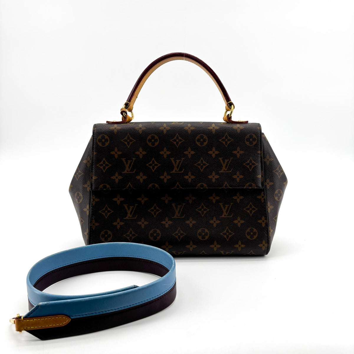 Louis Vuitton Cluny Top Handle Monogram Canvas Brown Canvas Handbag (Pre-Owned)