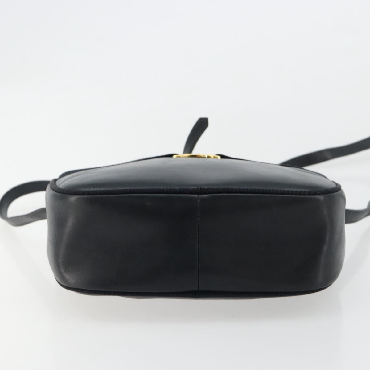 Salvatore Ferragamo Vala Leather Navy Leather Shoulder Bag Bag (Pre-Owned)
