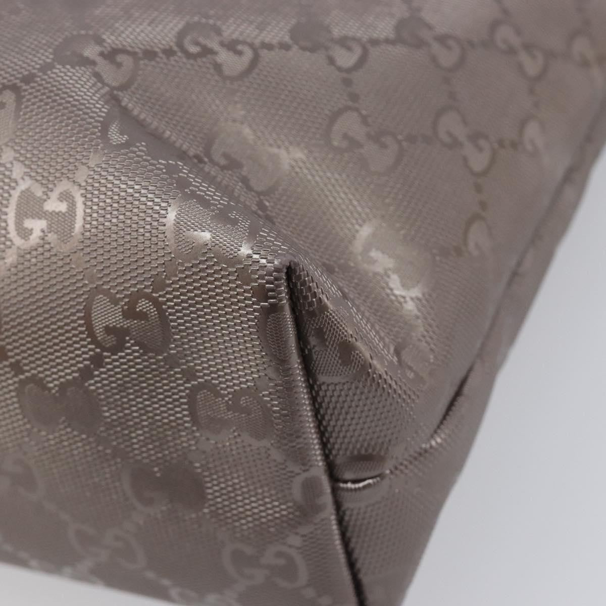 Gucci Tote Gg Imprime Silver Canvas Tote Bag Bag (Pre-Owned)