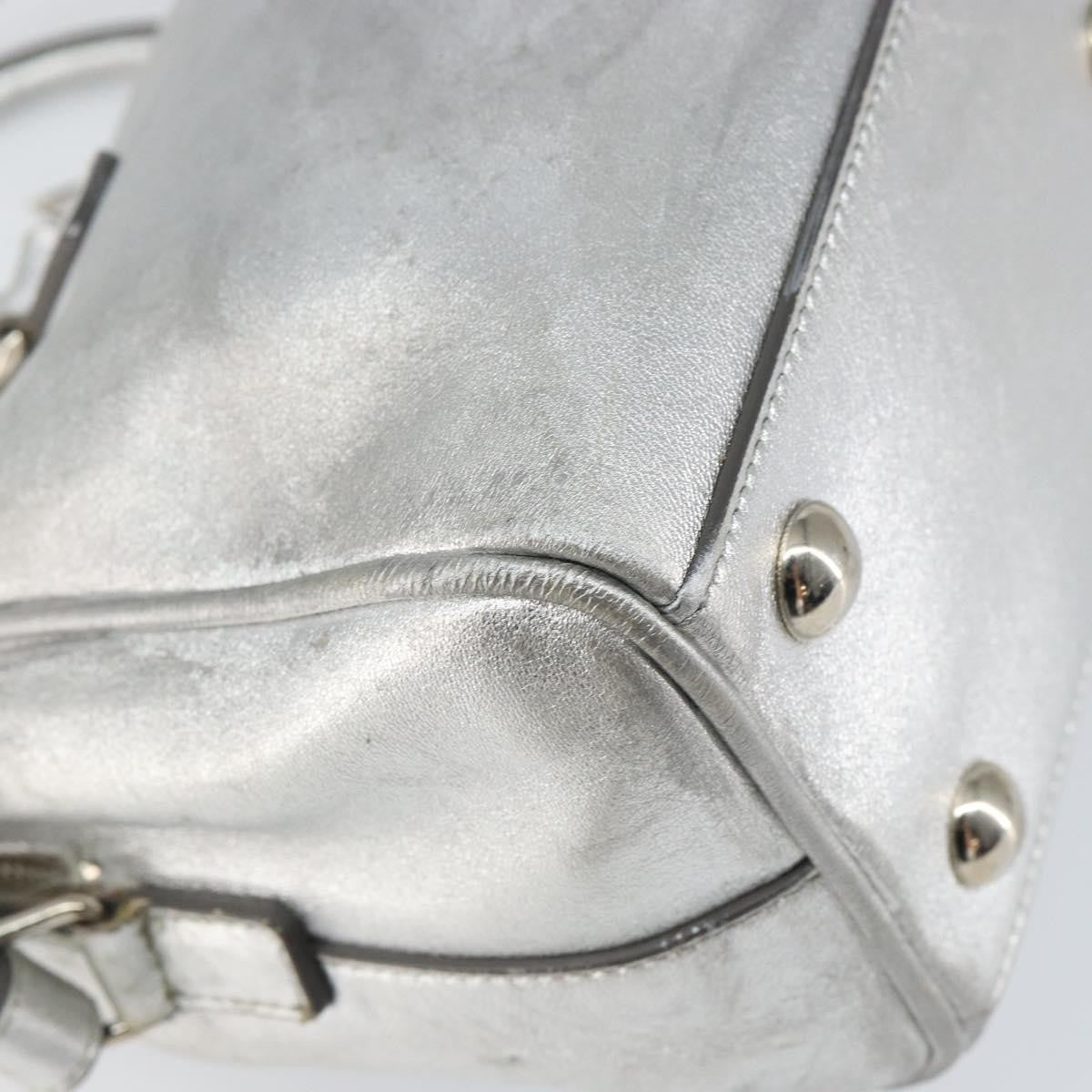 Saint Laurent Classic Duffle Leather Silver Leather Handbag (Pre-Owned)